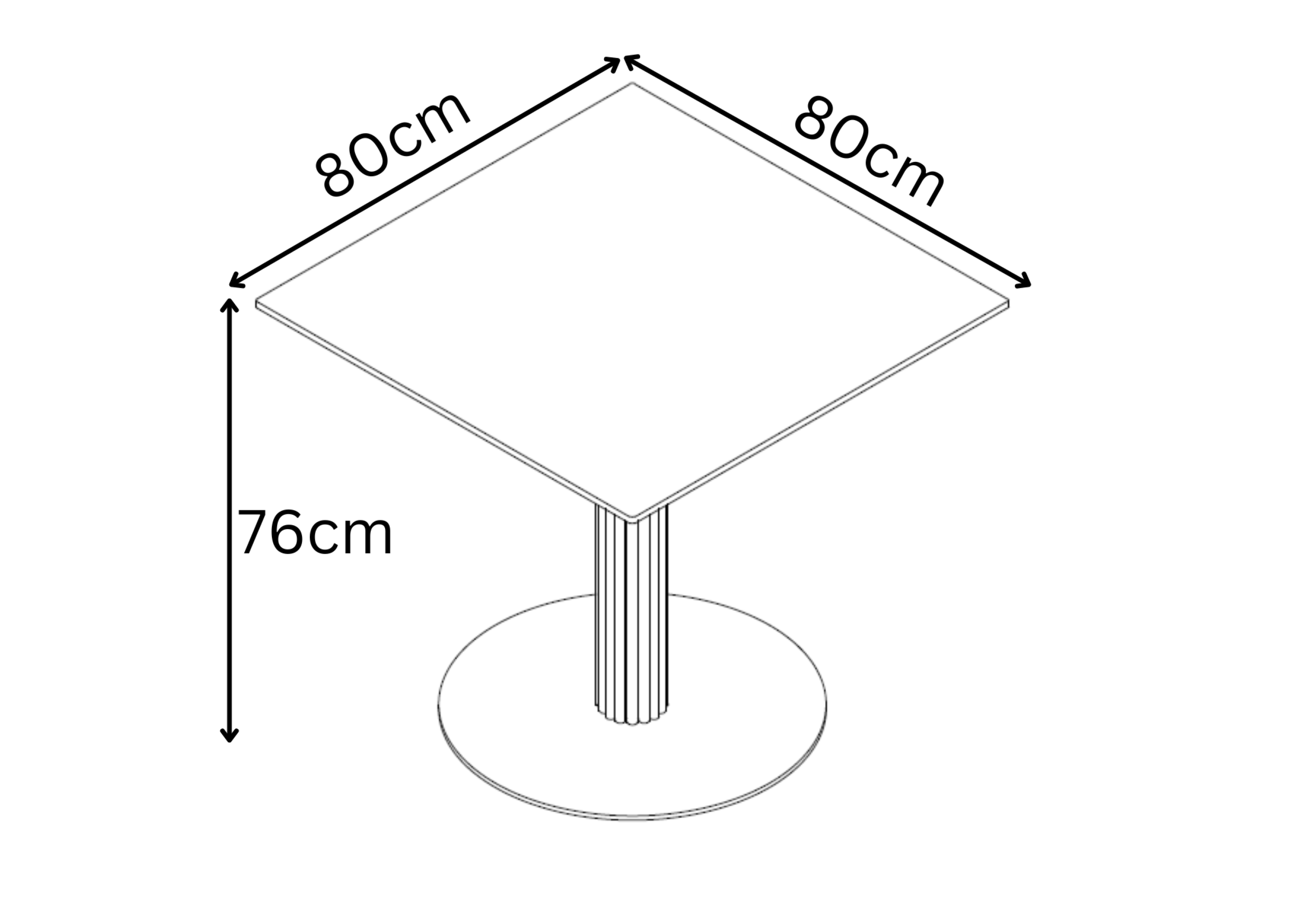 Cartier 80cm Square Gloss Grey Ceramic Dining Table