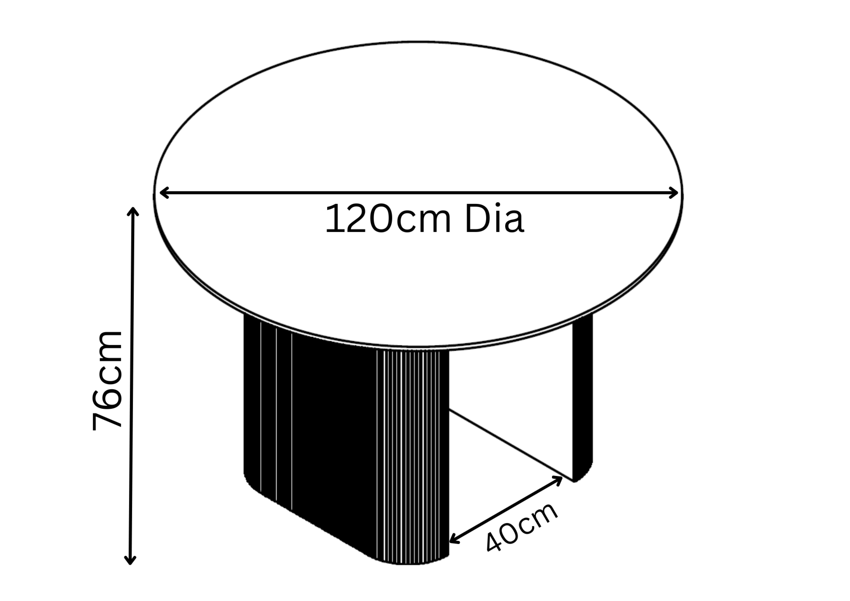 Cartier 120cm Round Gloss Grey Ceramic Dining Table