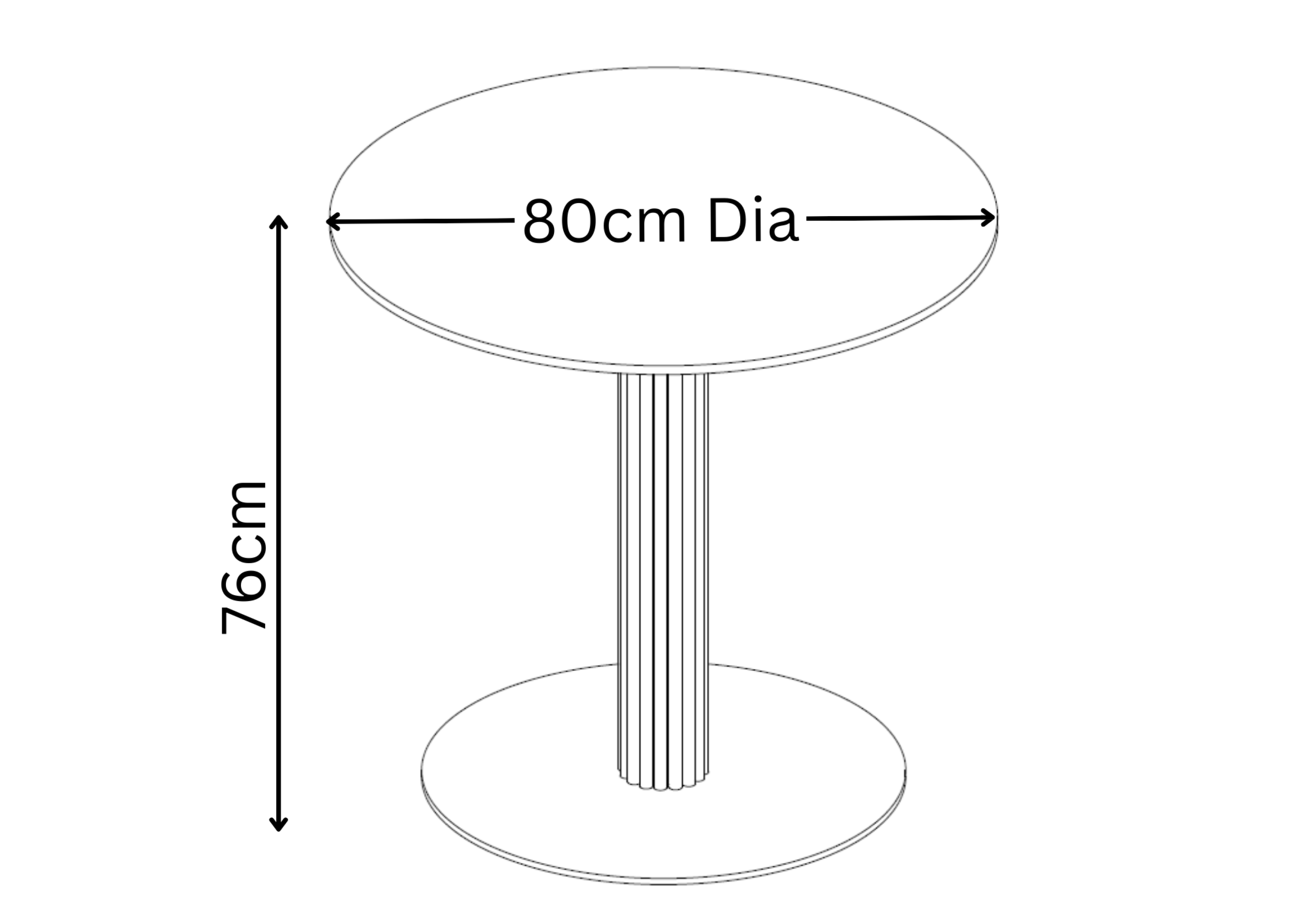 Cartier 80cm Round Gloss Grey Ceramic Dining Table