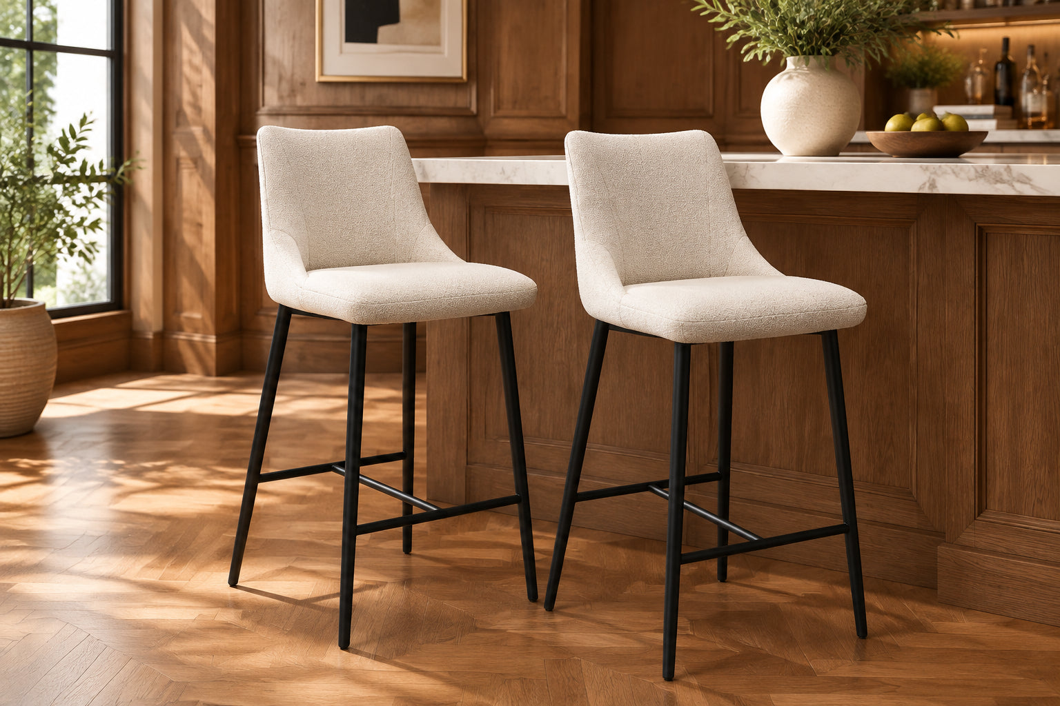 Zara Fabric Bar Stool