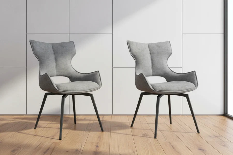 Raffaello Fabric Swivel Dining Chair