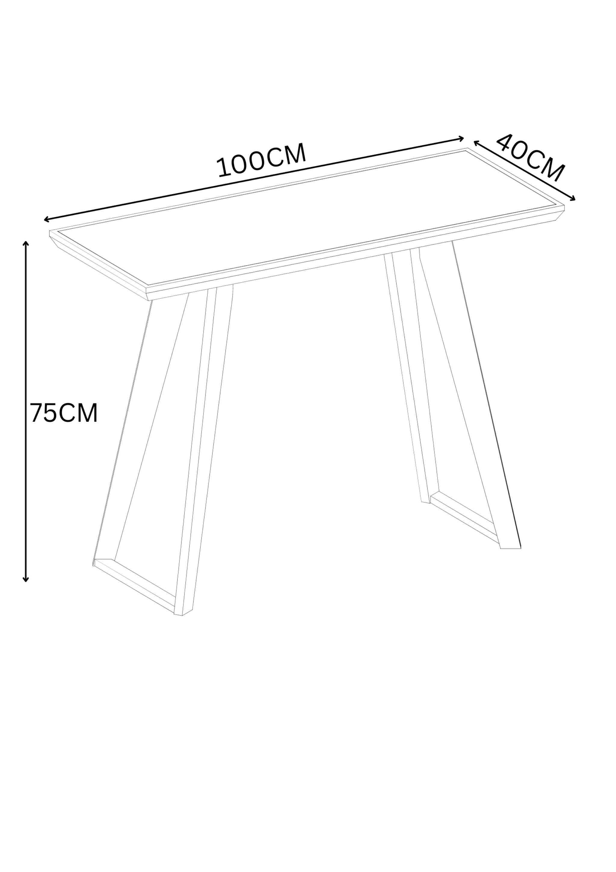Sorrento Grey Ceramic Console Table