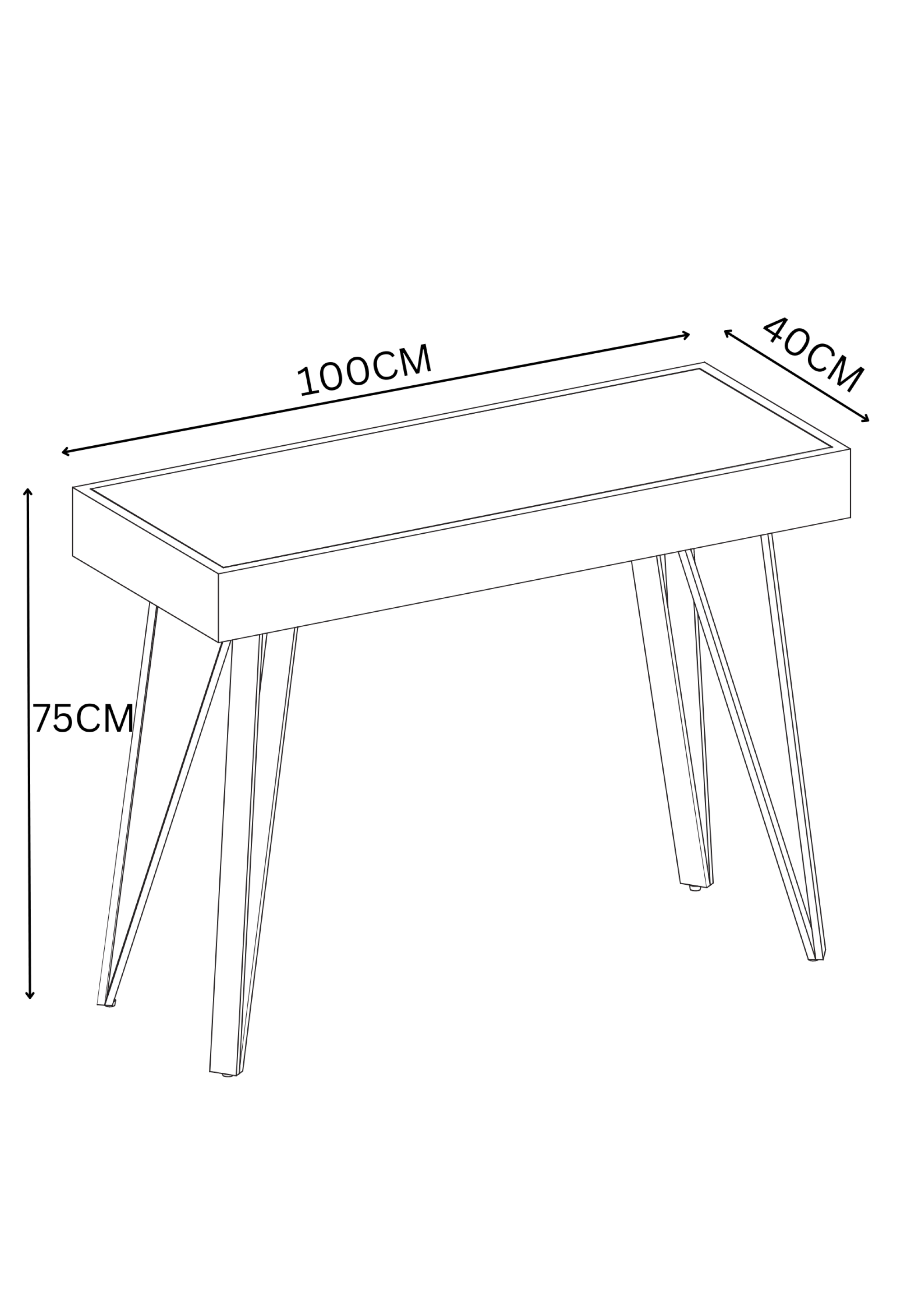 Viking White Ceramic Console Table