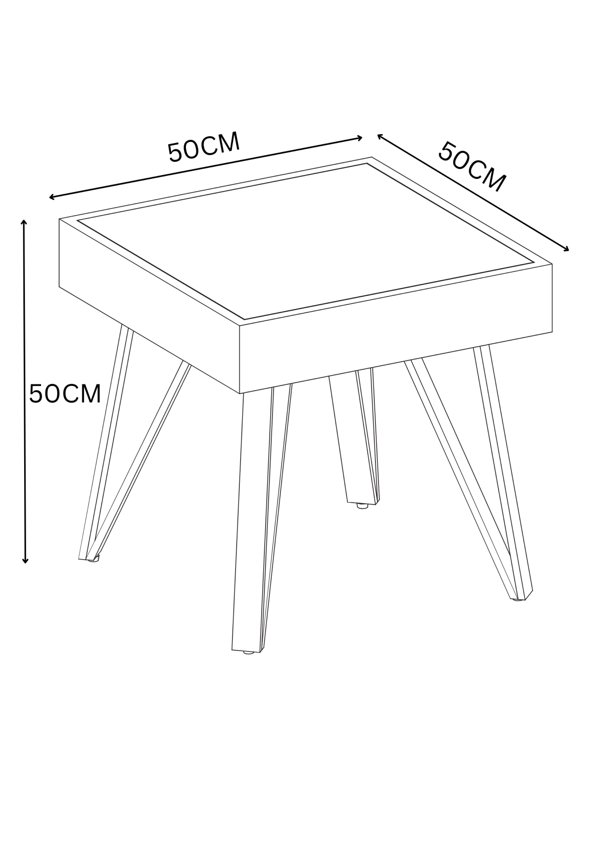 Viking White Ceramic Side Table