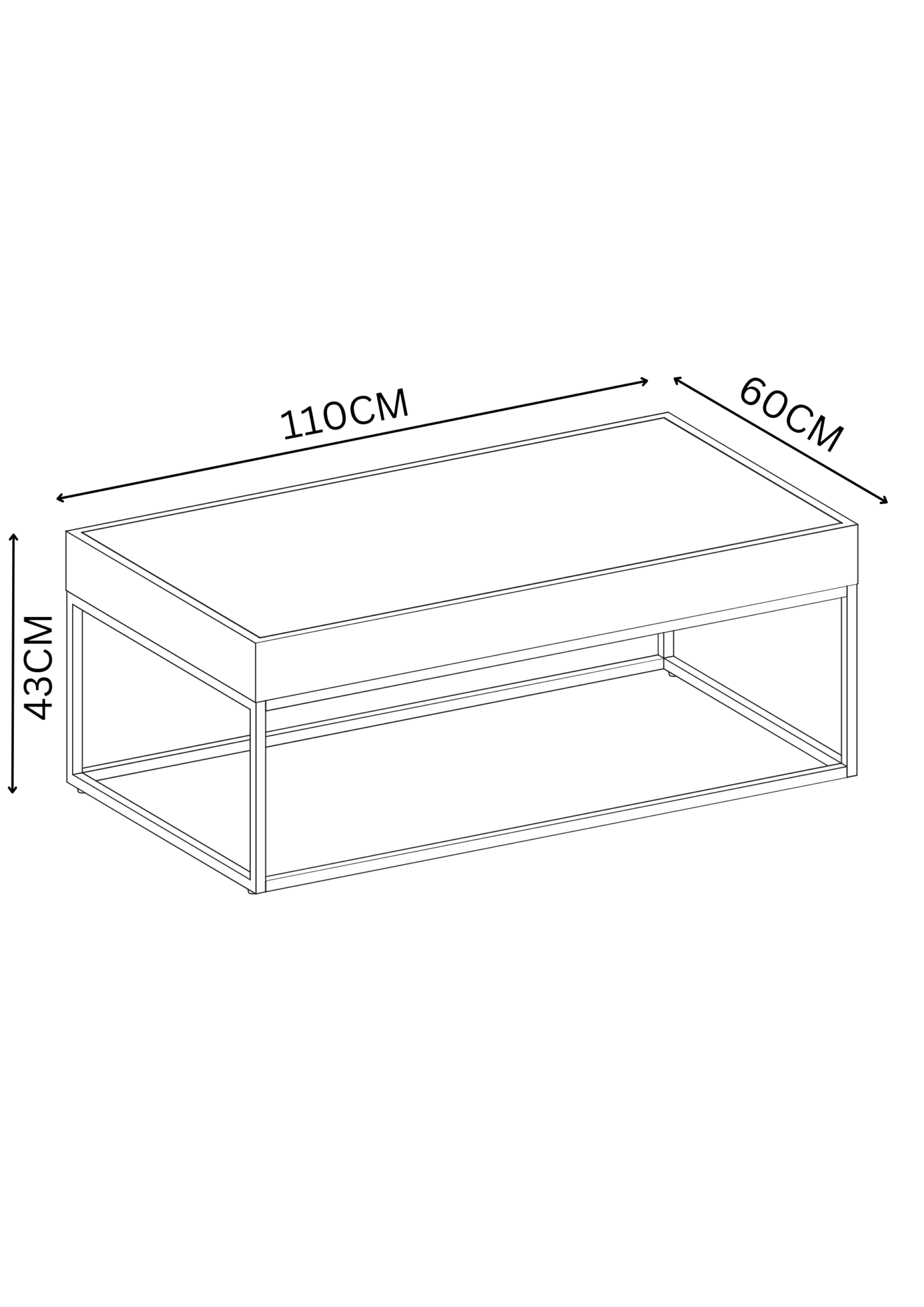 Ebony Black Glass Coffee Table