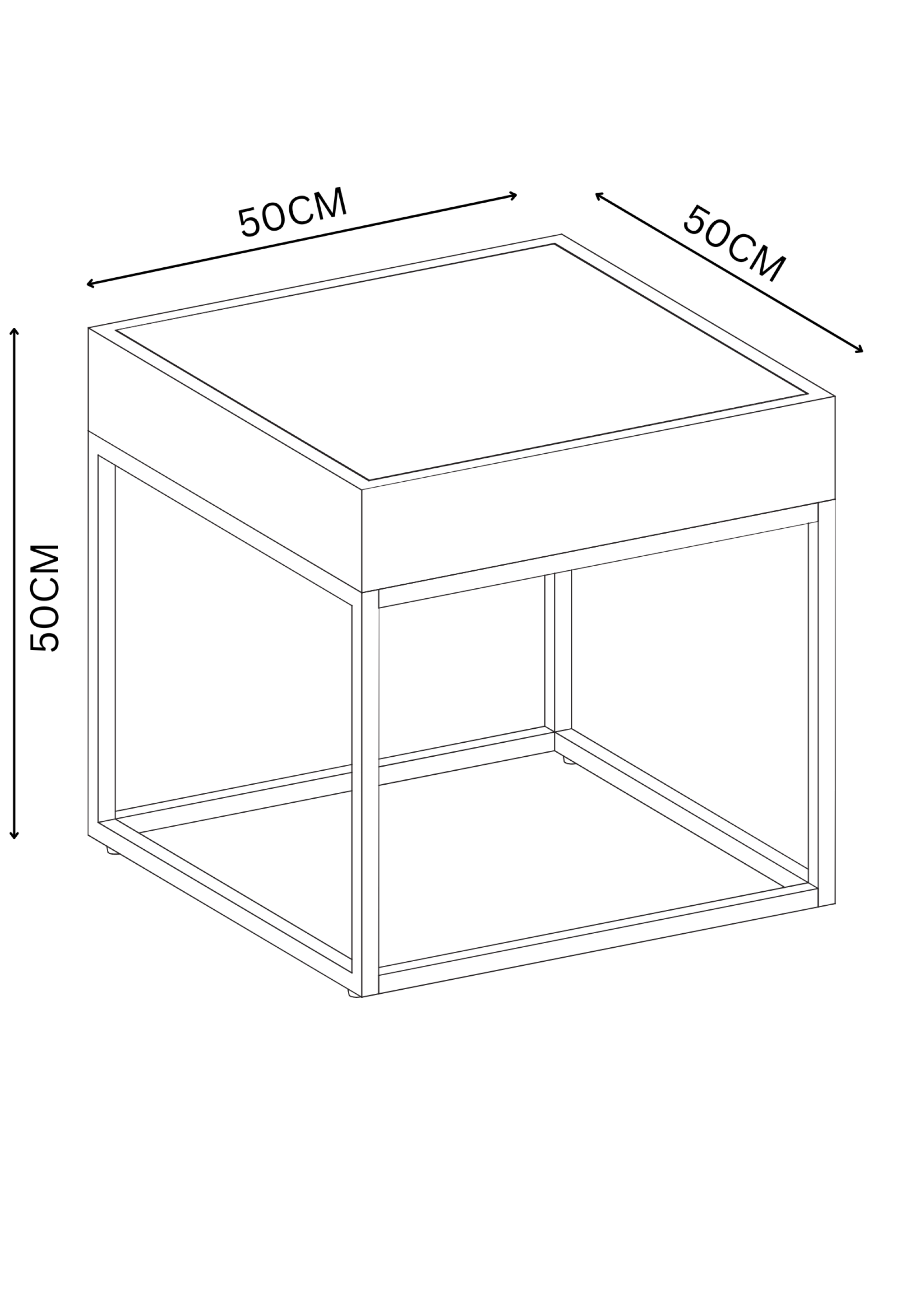 Ebony Black Glass Side Table