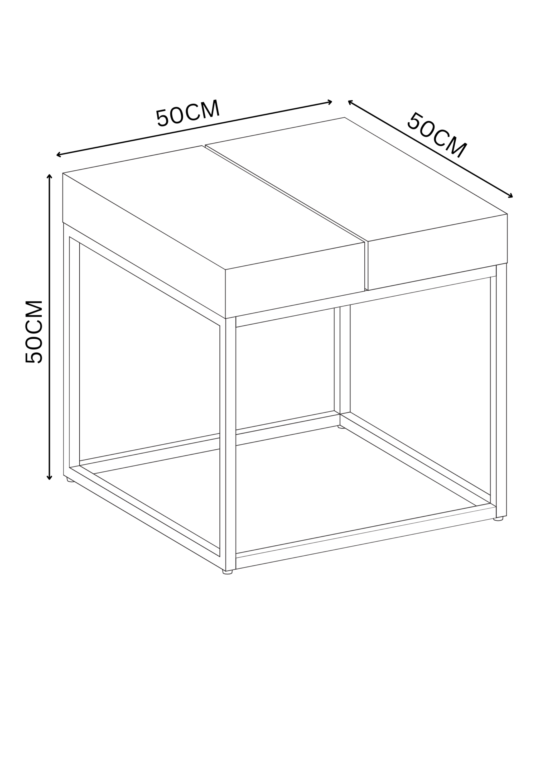 Delma Grey Marble Effect Side Table