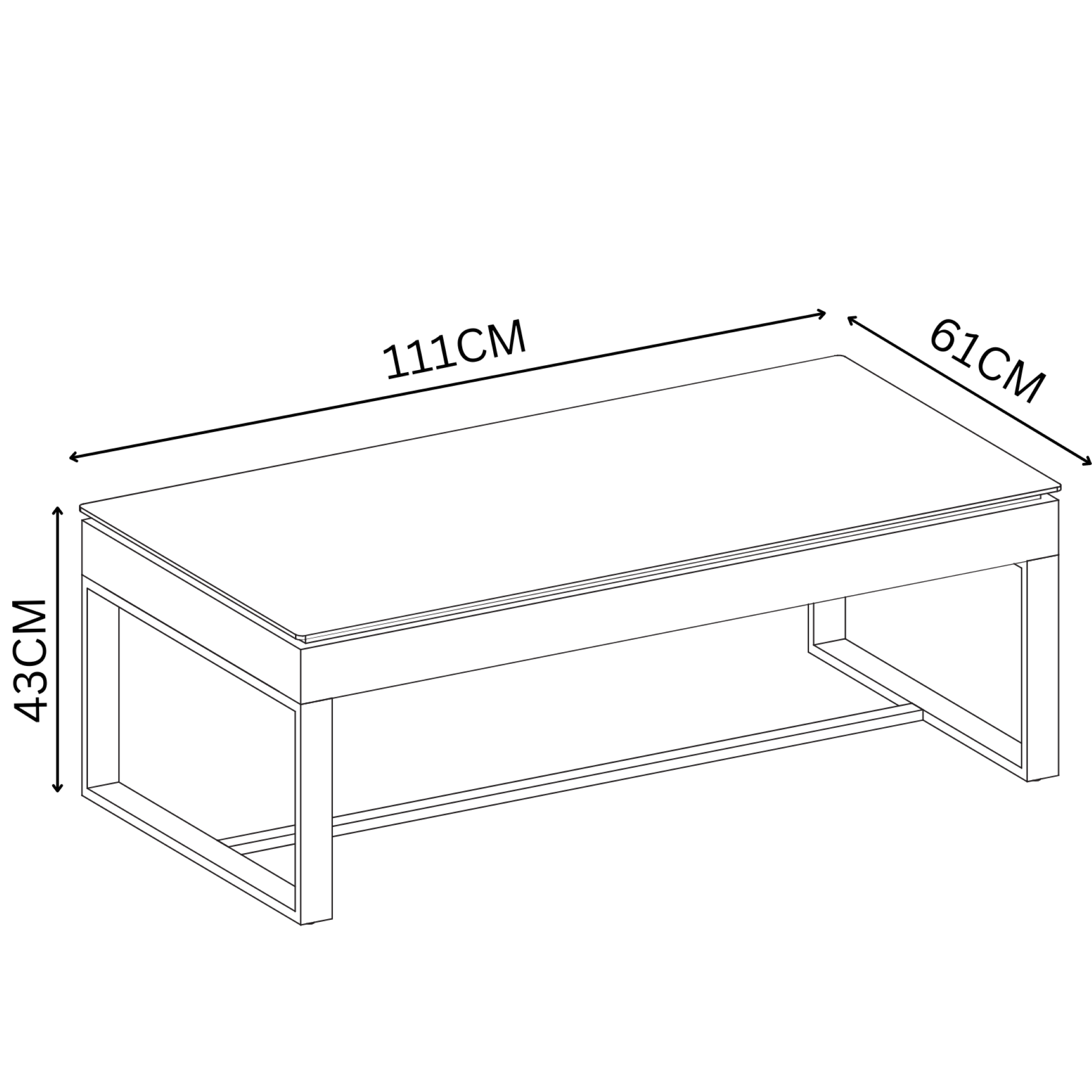 Monza White Ceramic Coffee Table