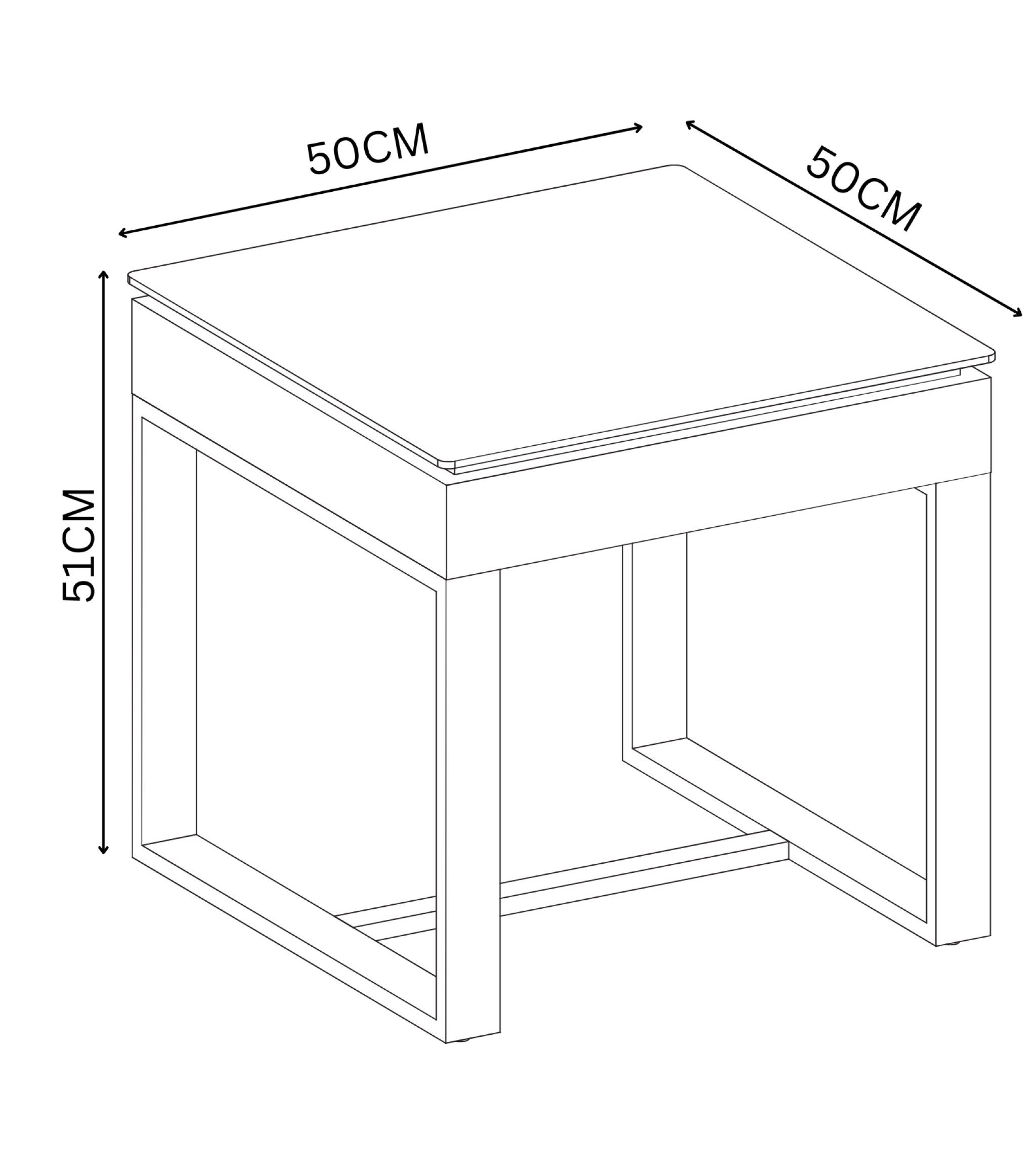 Monza White Ceramic Side Table