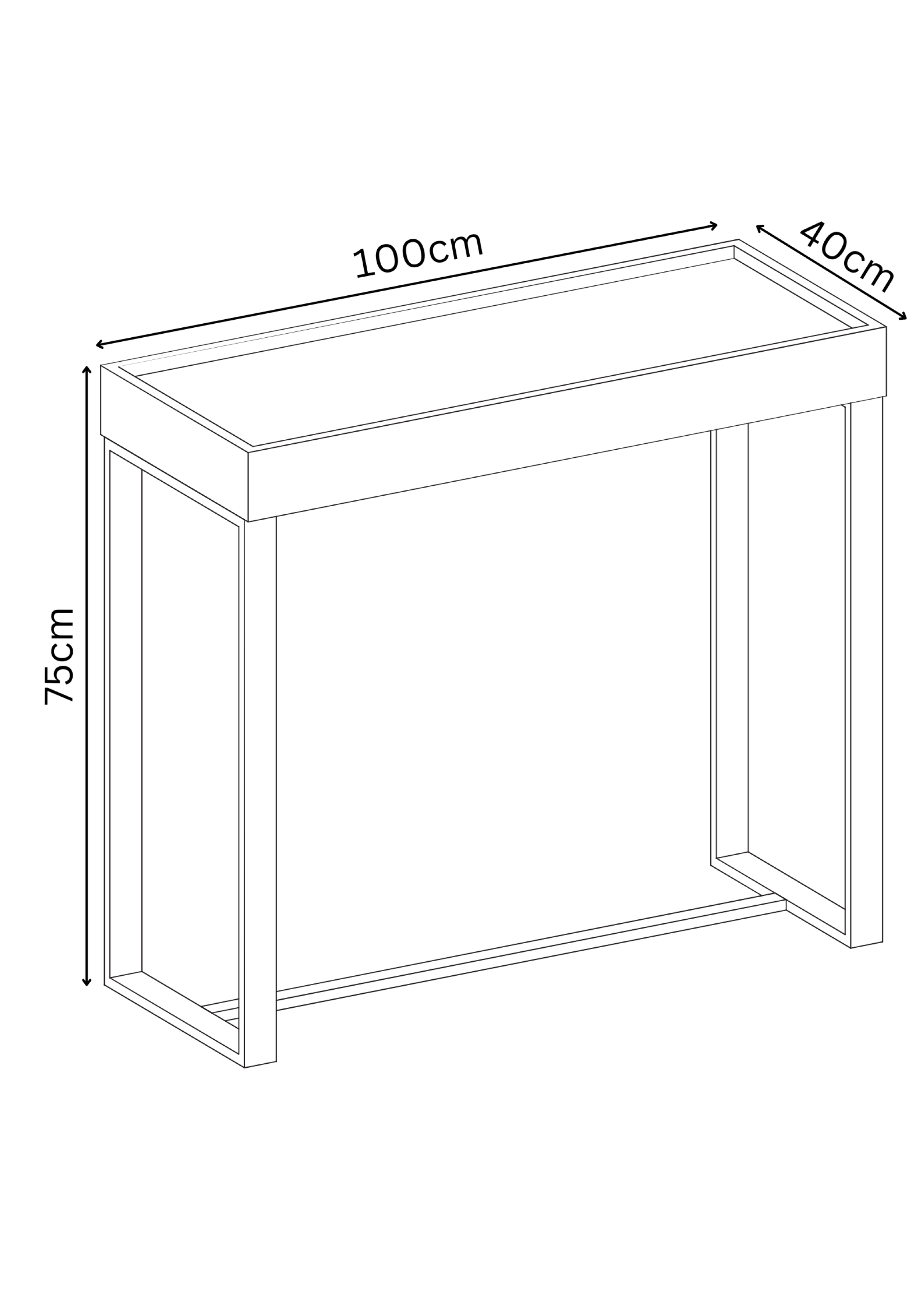 Corum Concrete Effect Console Table