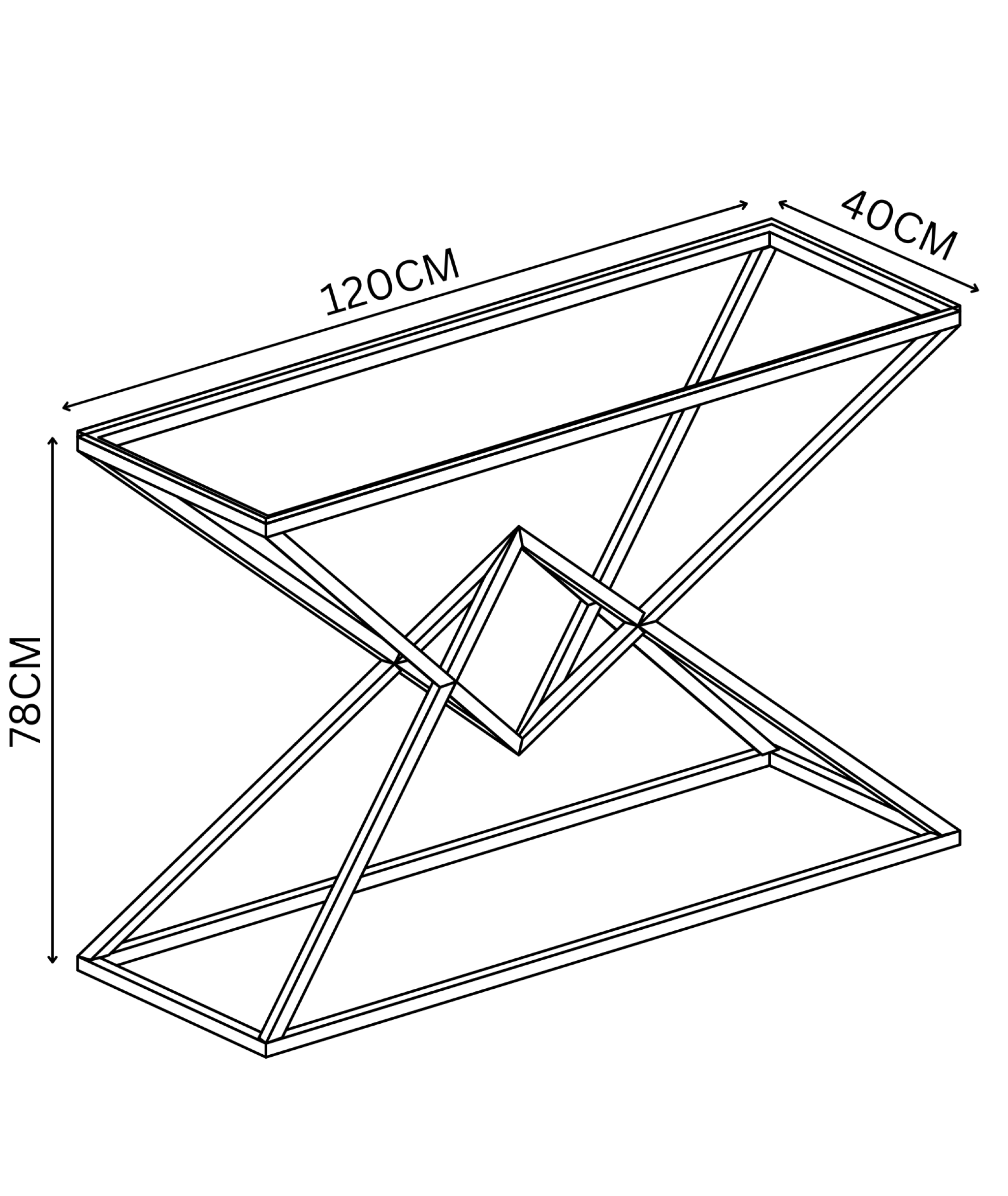 Prism Clear Glass Console Table