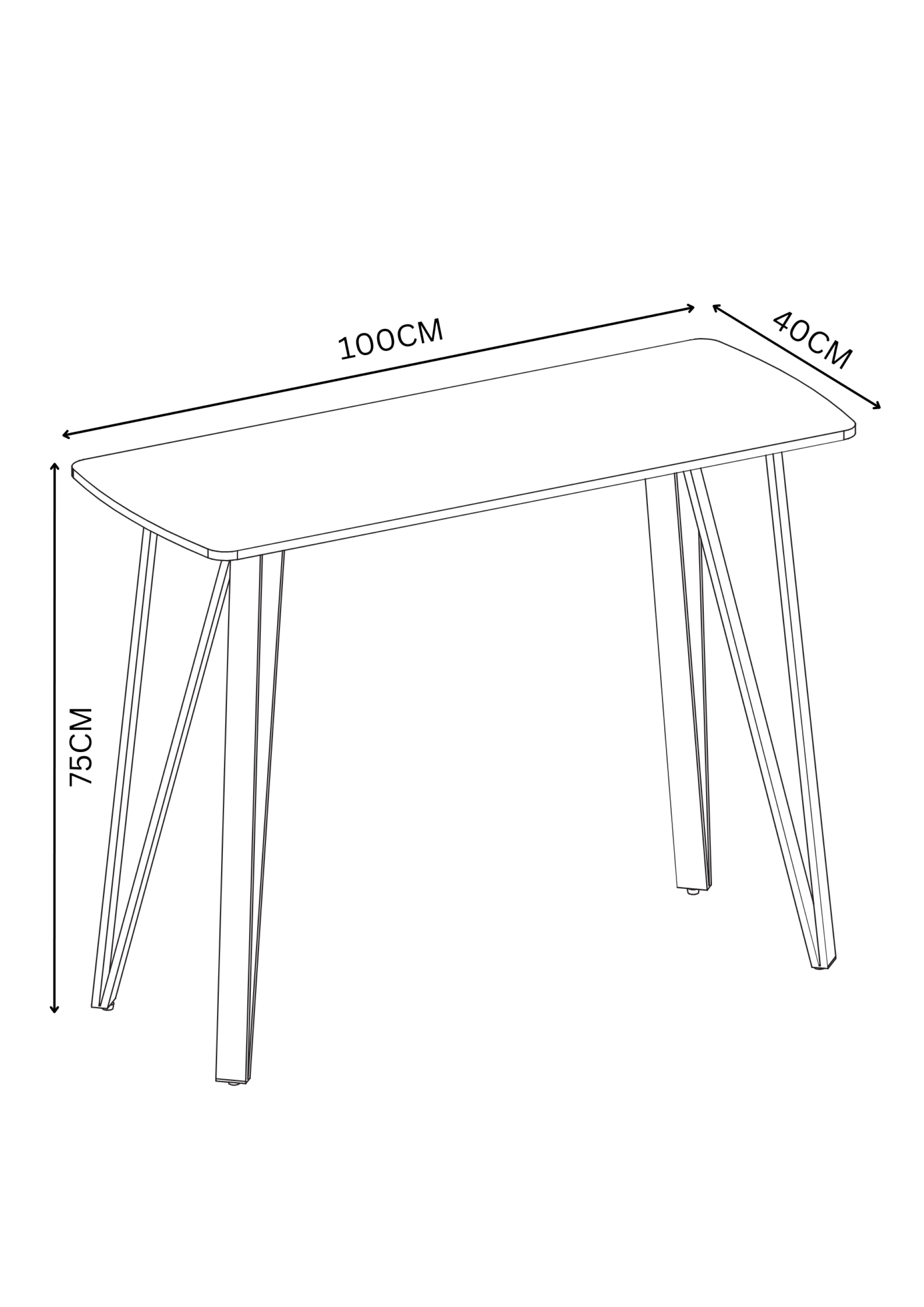 Riviera Grey Ceramic Console Table