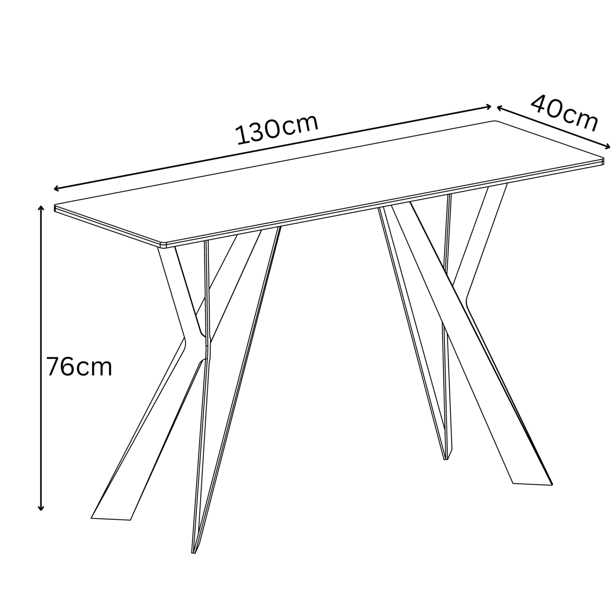 Murano Mid Grey Ceramic  Console Table