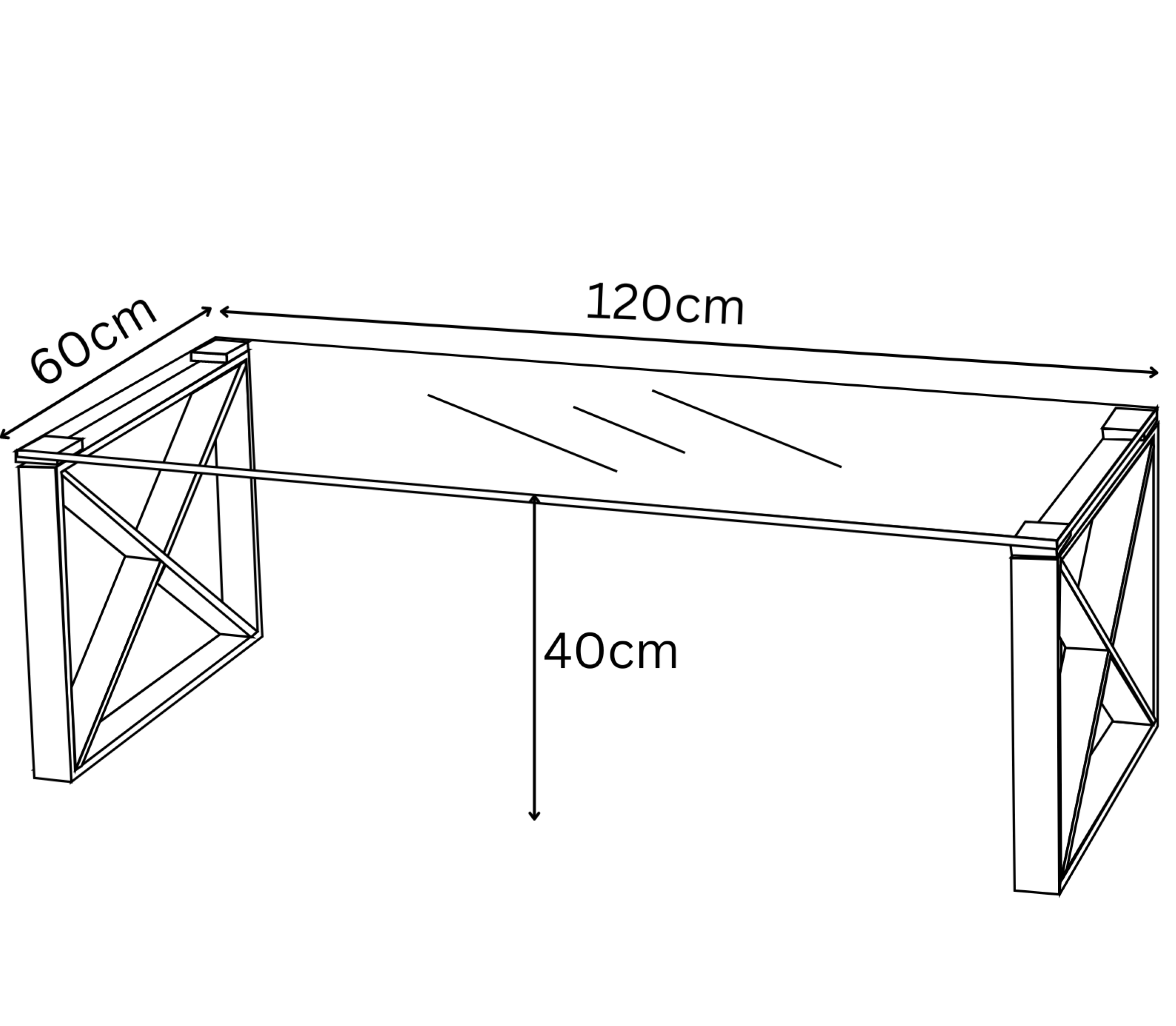 Maxi Clear Glass Coffee Table