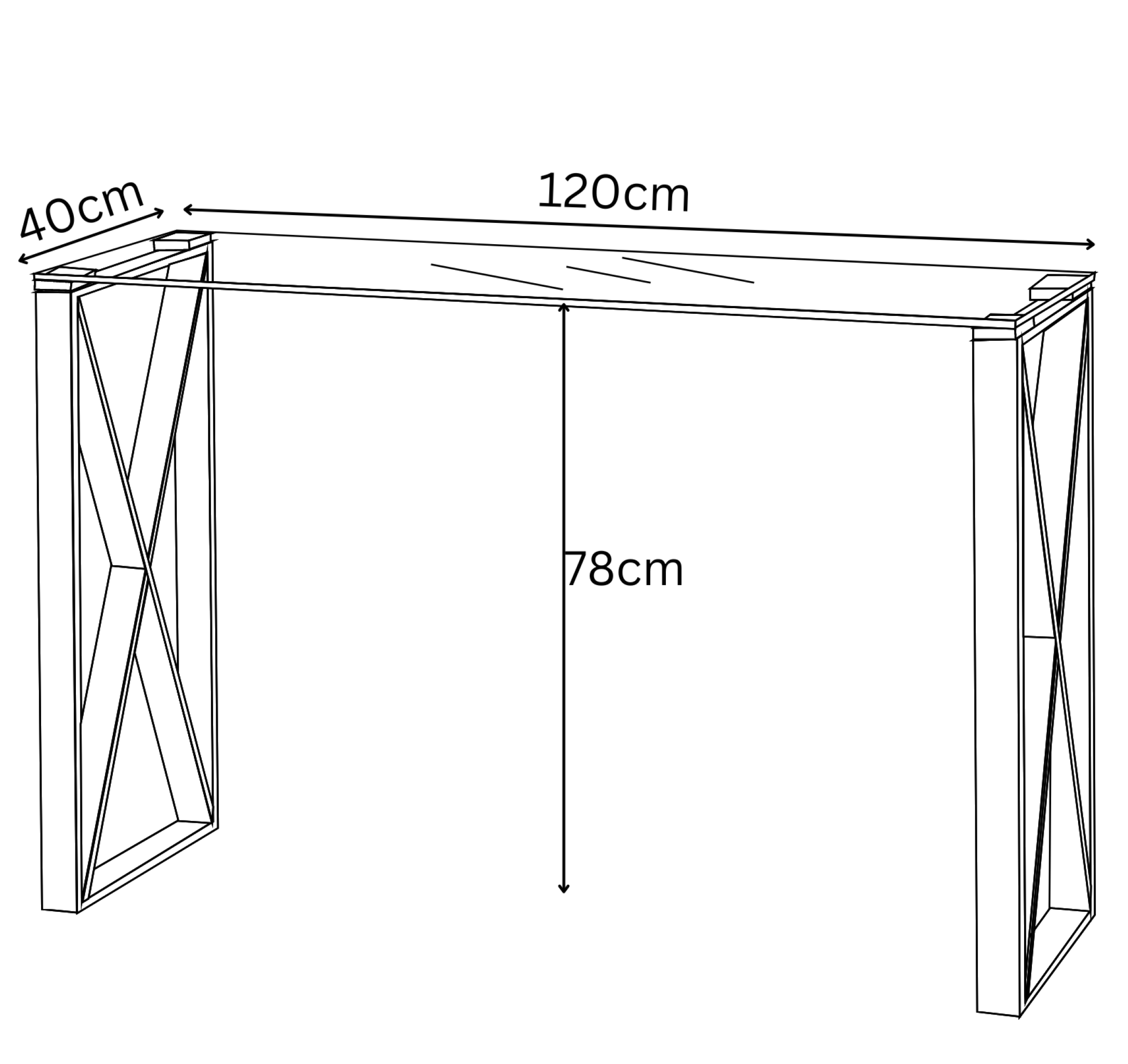 Maxi Clear Glass Console Table