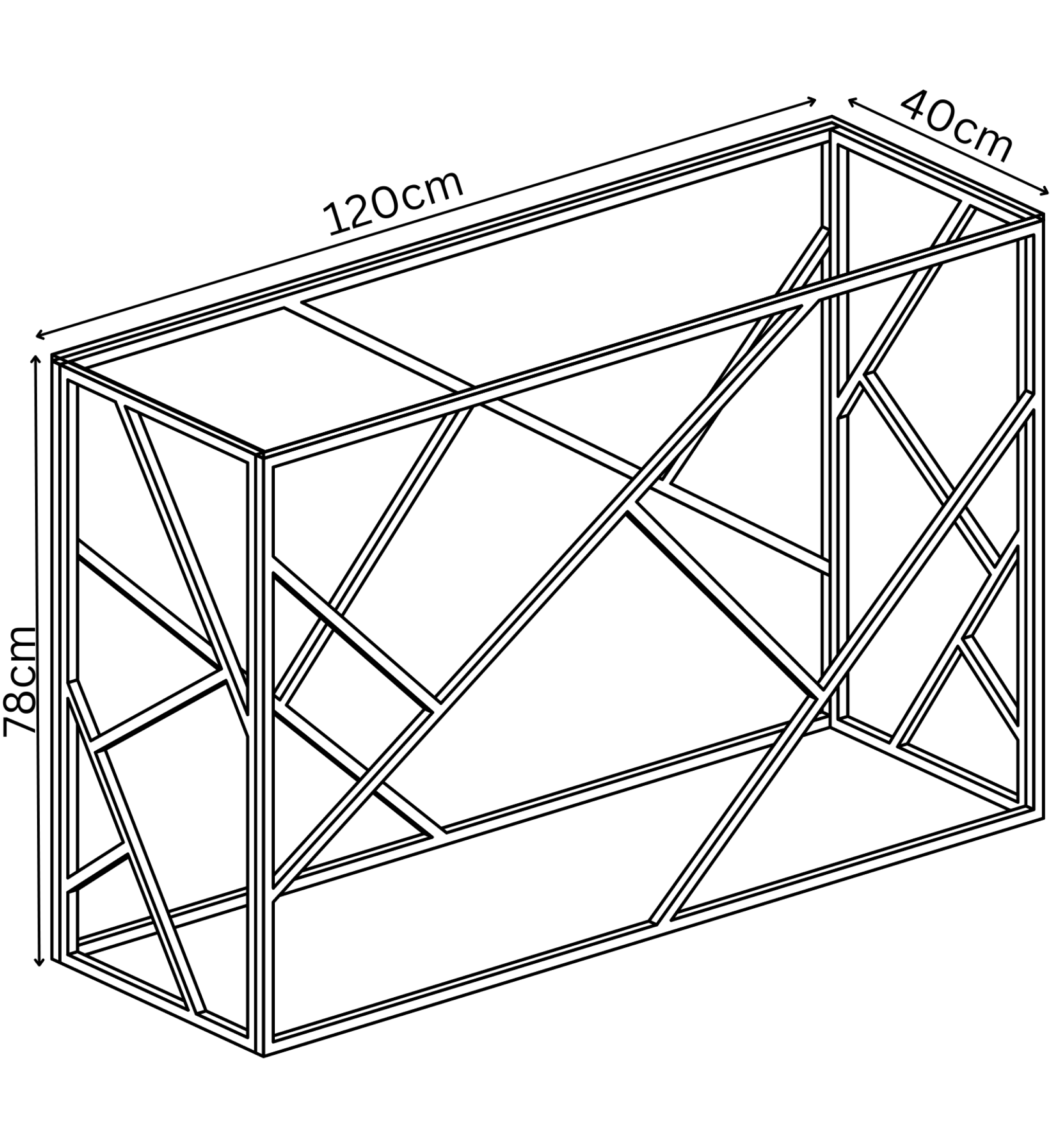 Kieta Clear Glass Console Table