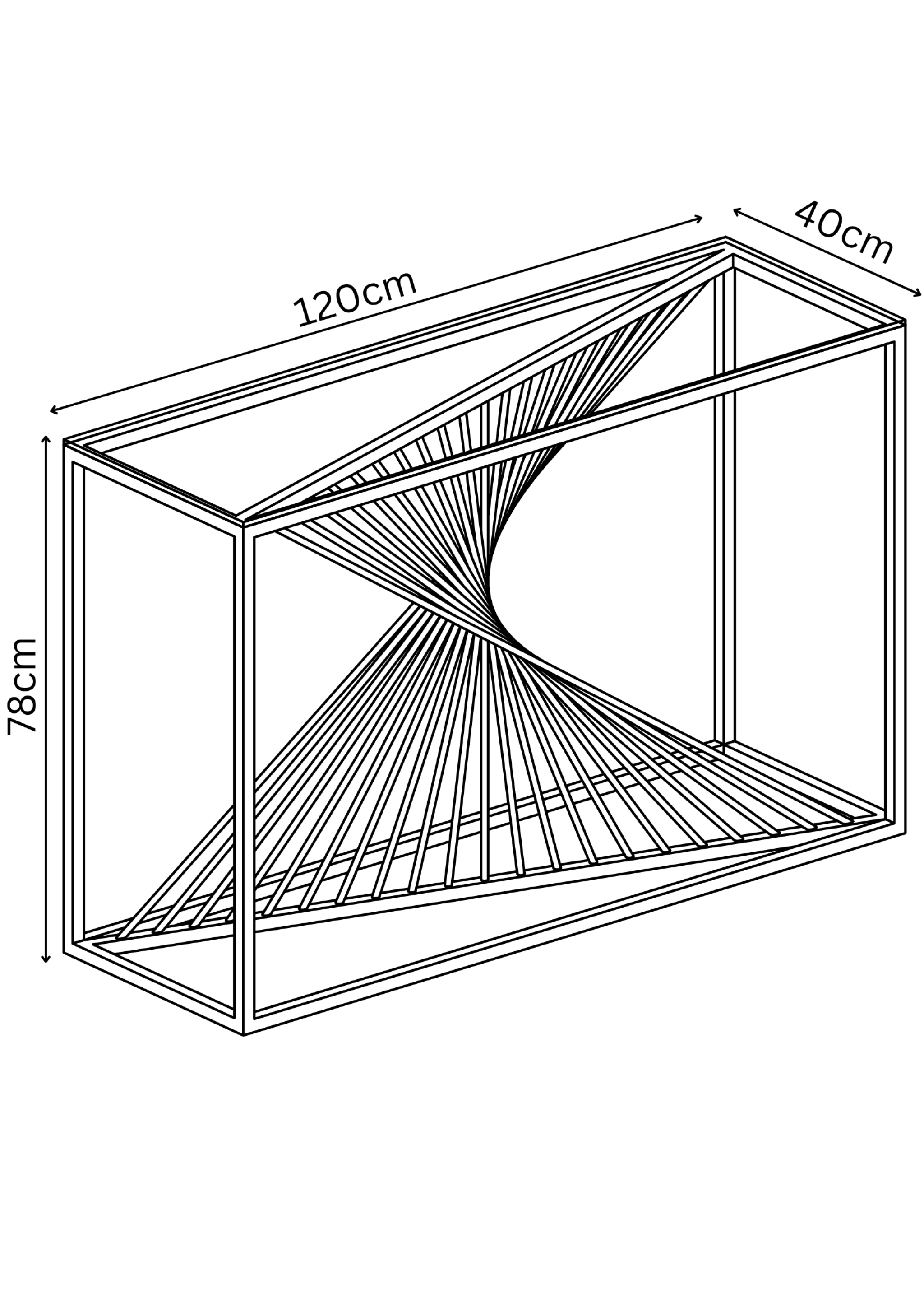 Abstract Clear Glass Console Table