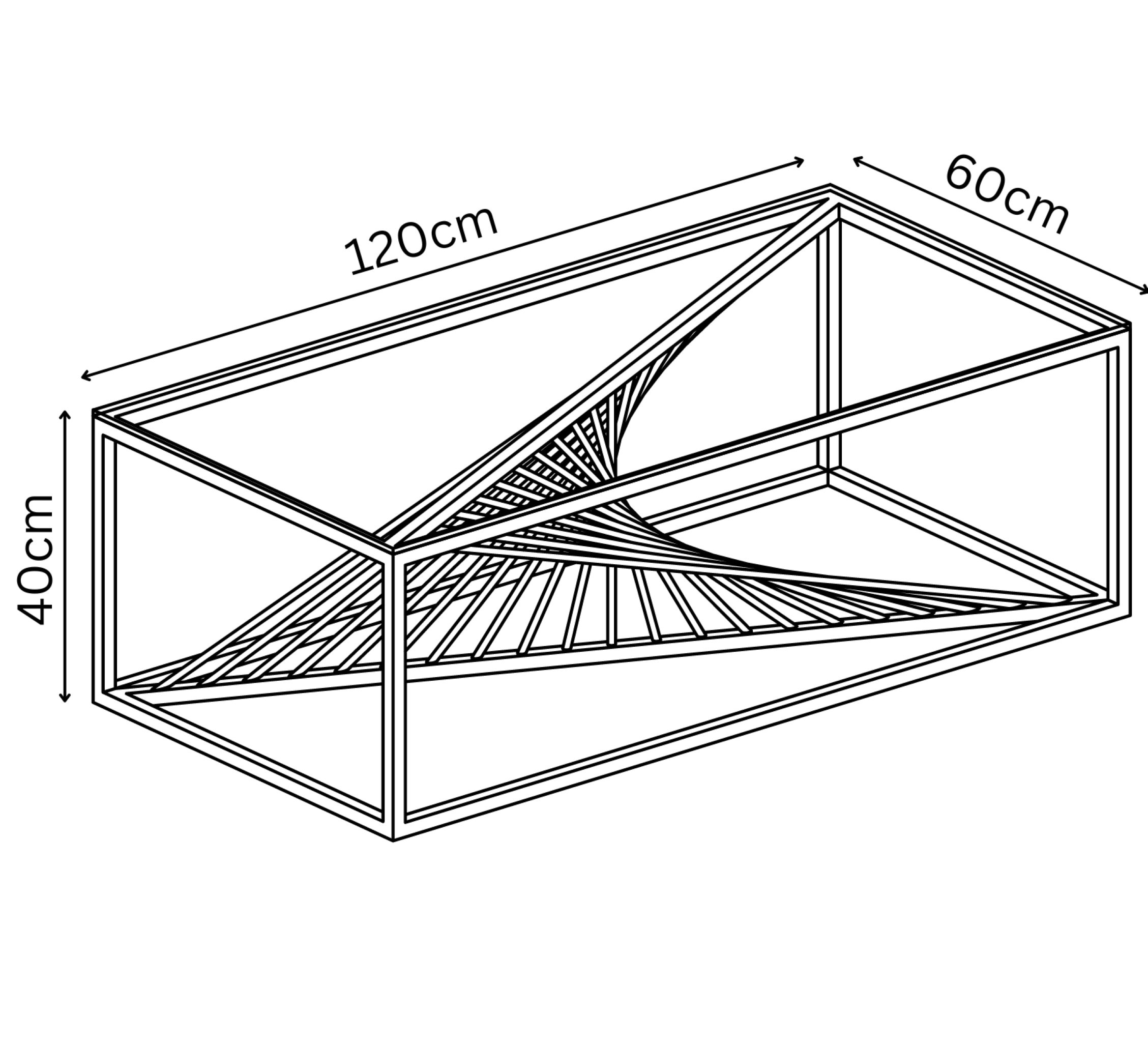 Abstract Clear Glass Coffee Table