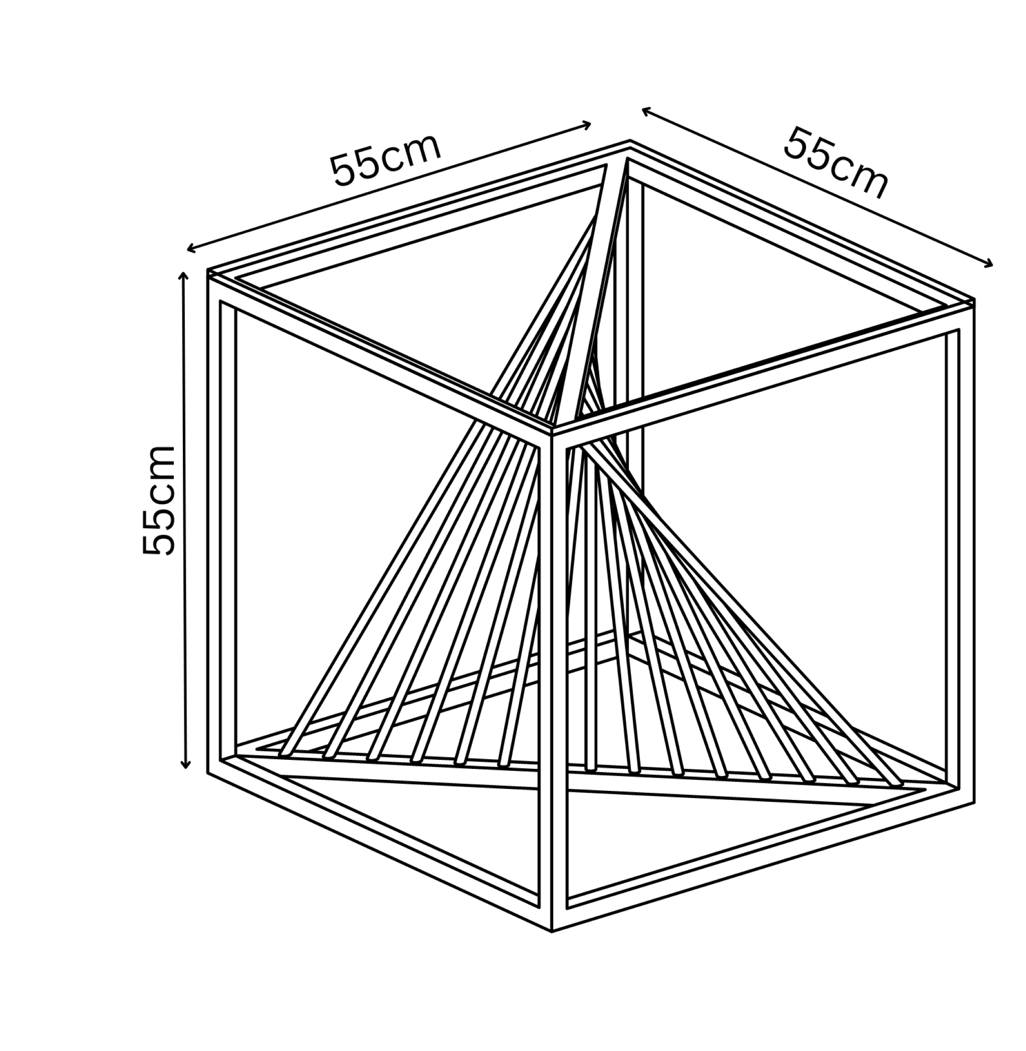 Abstract Clear Glass Side Table
