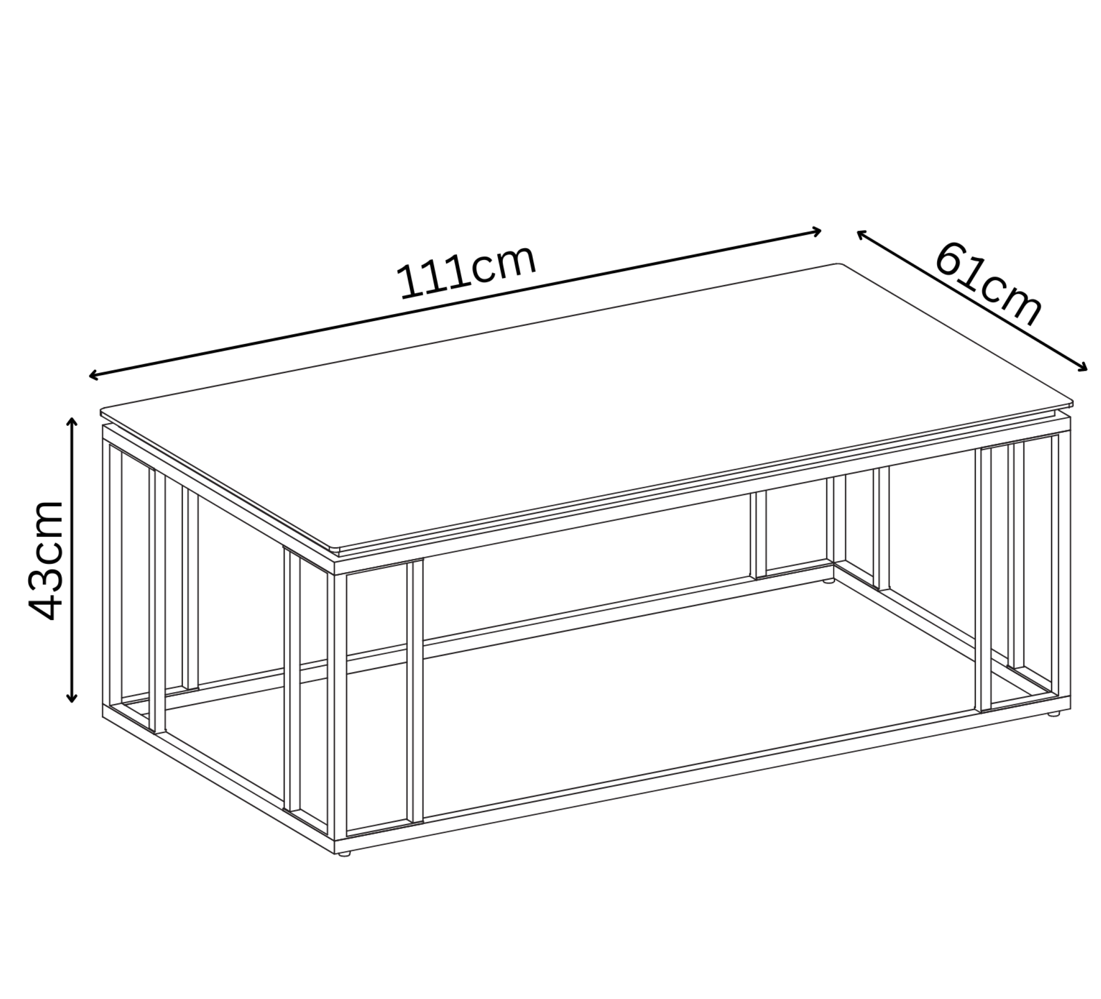 Capri Grey Ceramic Coffee Table