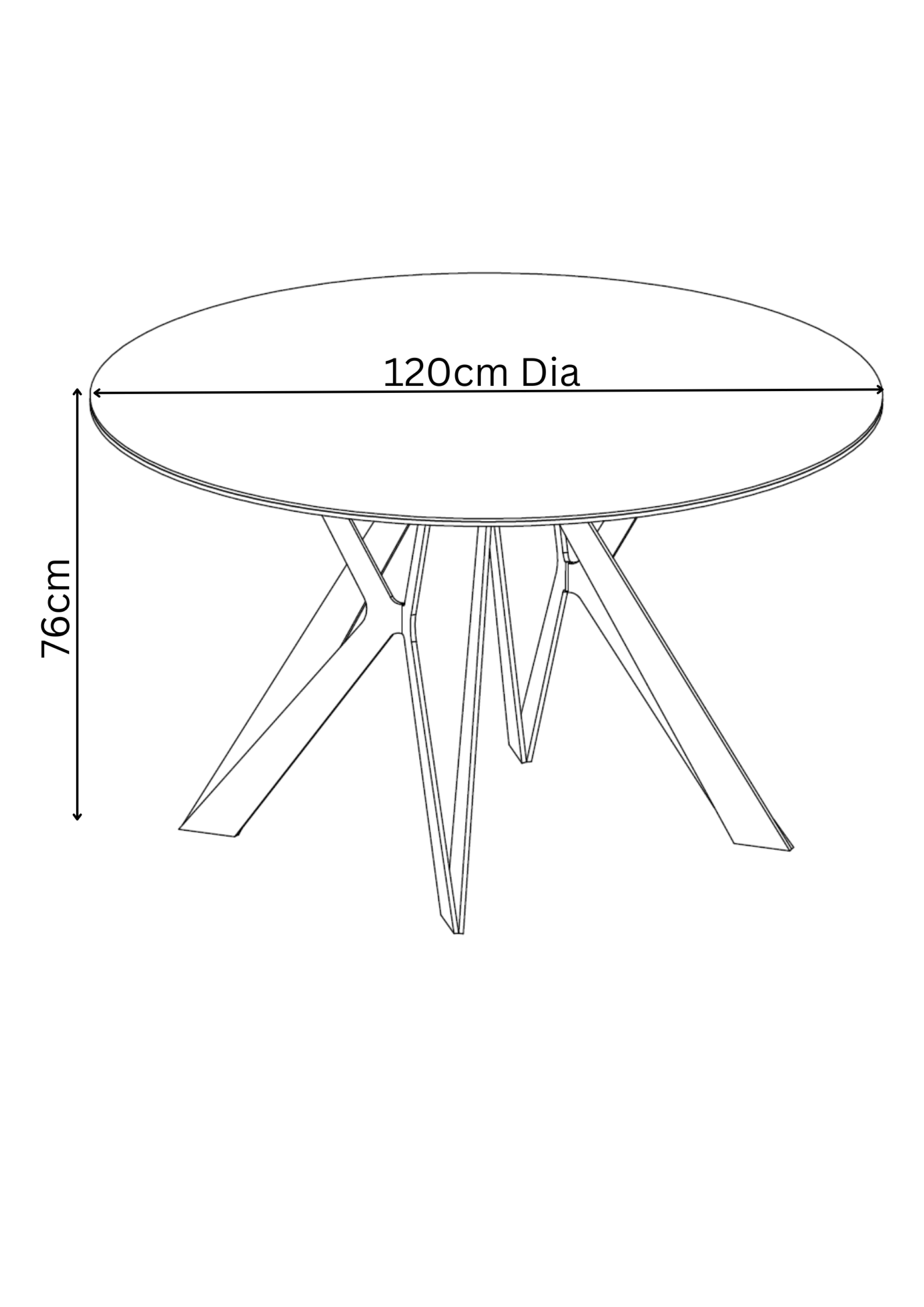 Murano 120cm Round Mid Grey Ceramic Dining Table