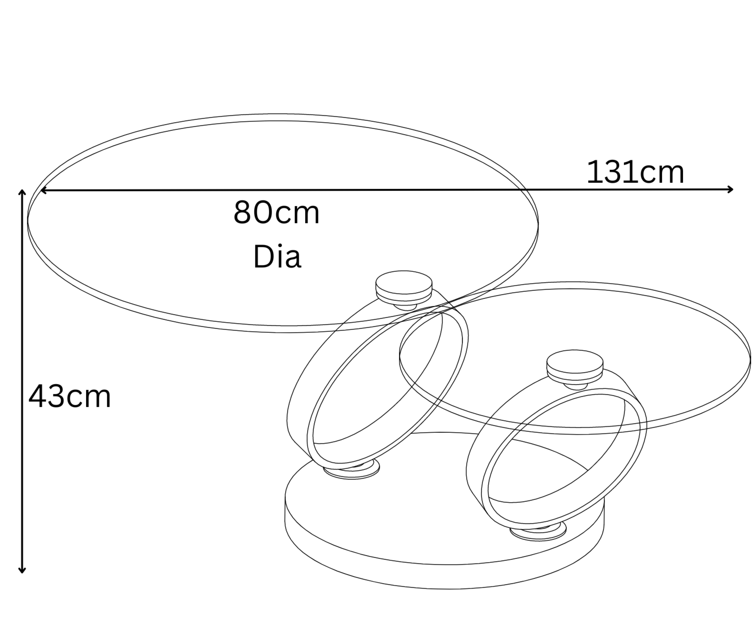 Olympia Matte Grey Ceramic Coffee Table
