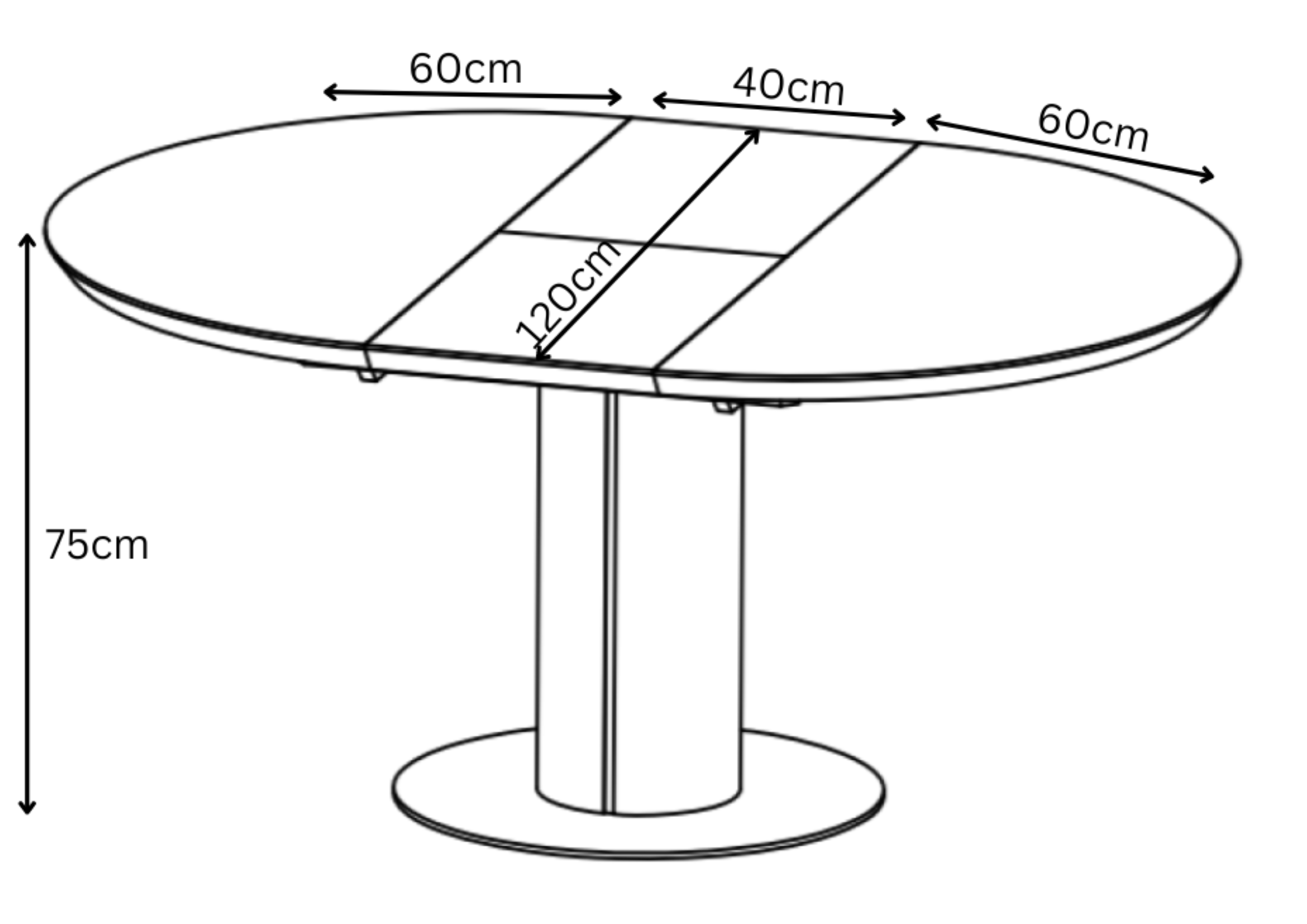Romeo 120-160cm High Gloss Butterfly Extending Dining Table