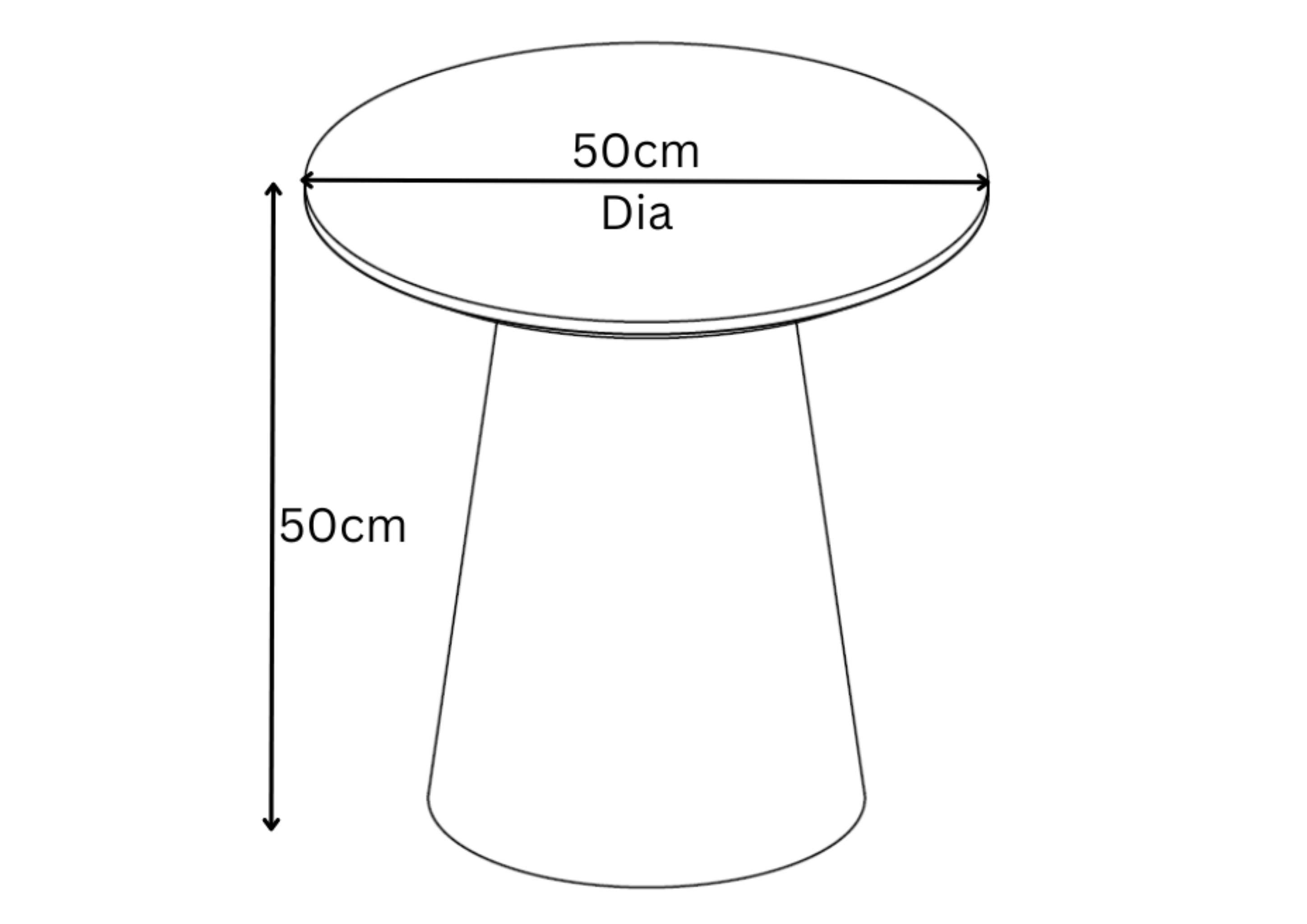 Simoni Light Grey Melamine Side Table