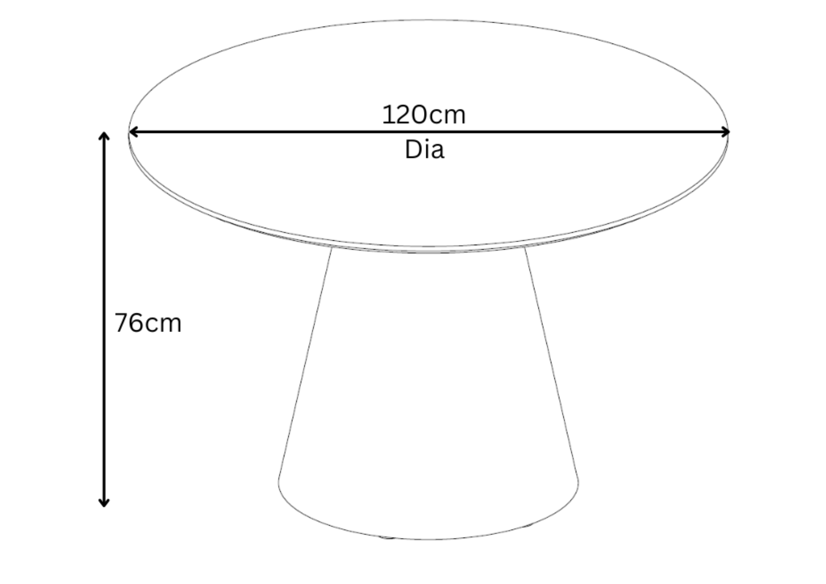 Simoni 120cm Round Light Grey Melamine Dining Table
