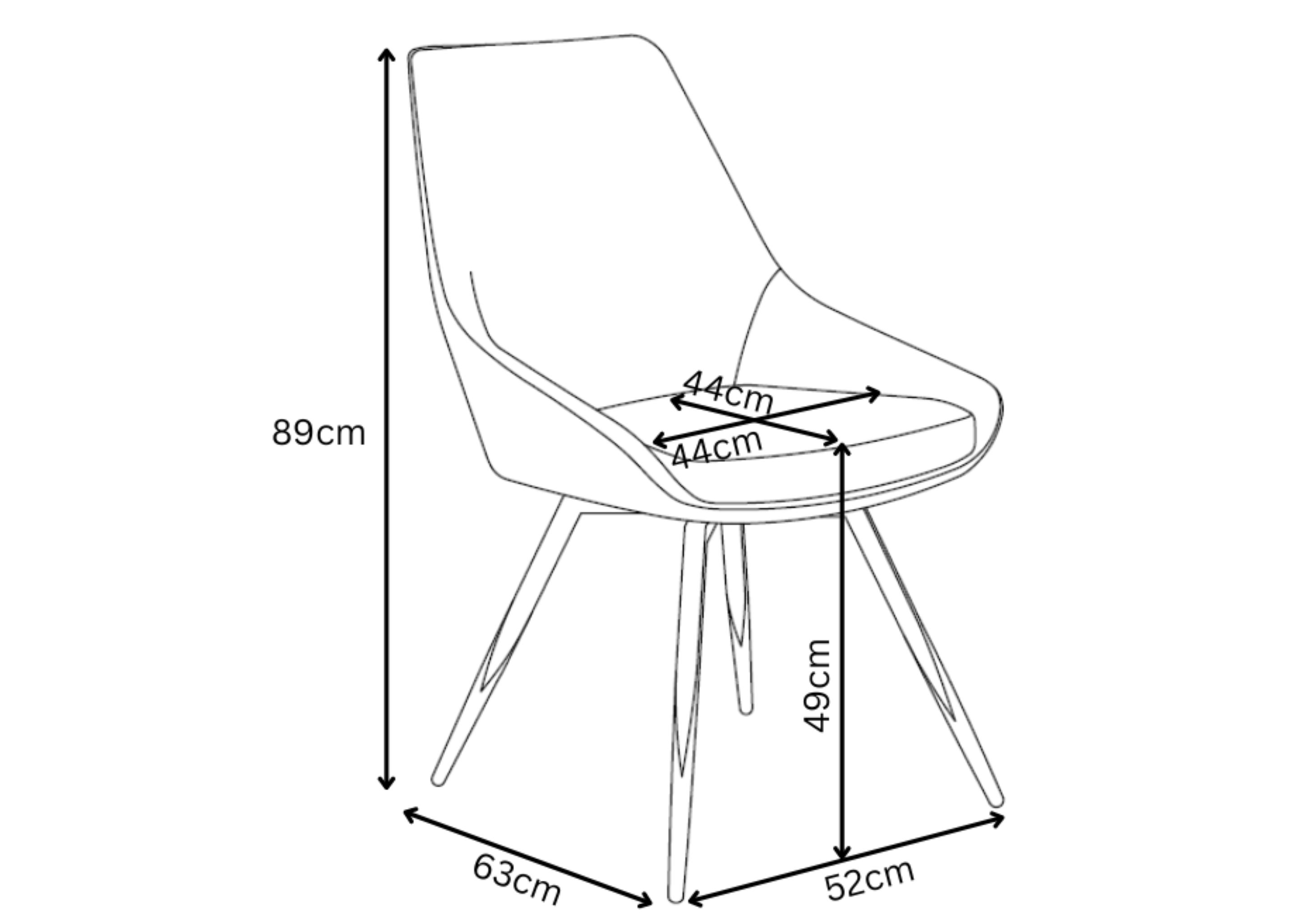 Lanna Faux Leather Dining Chair