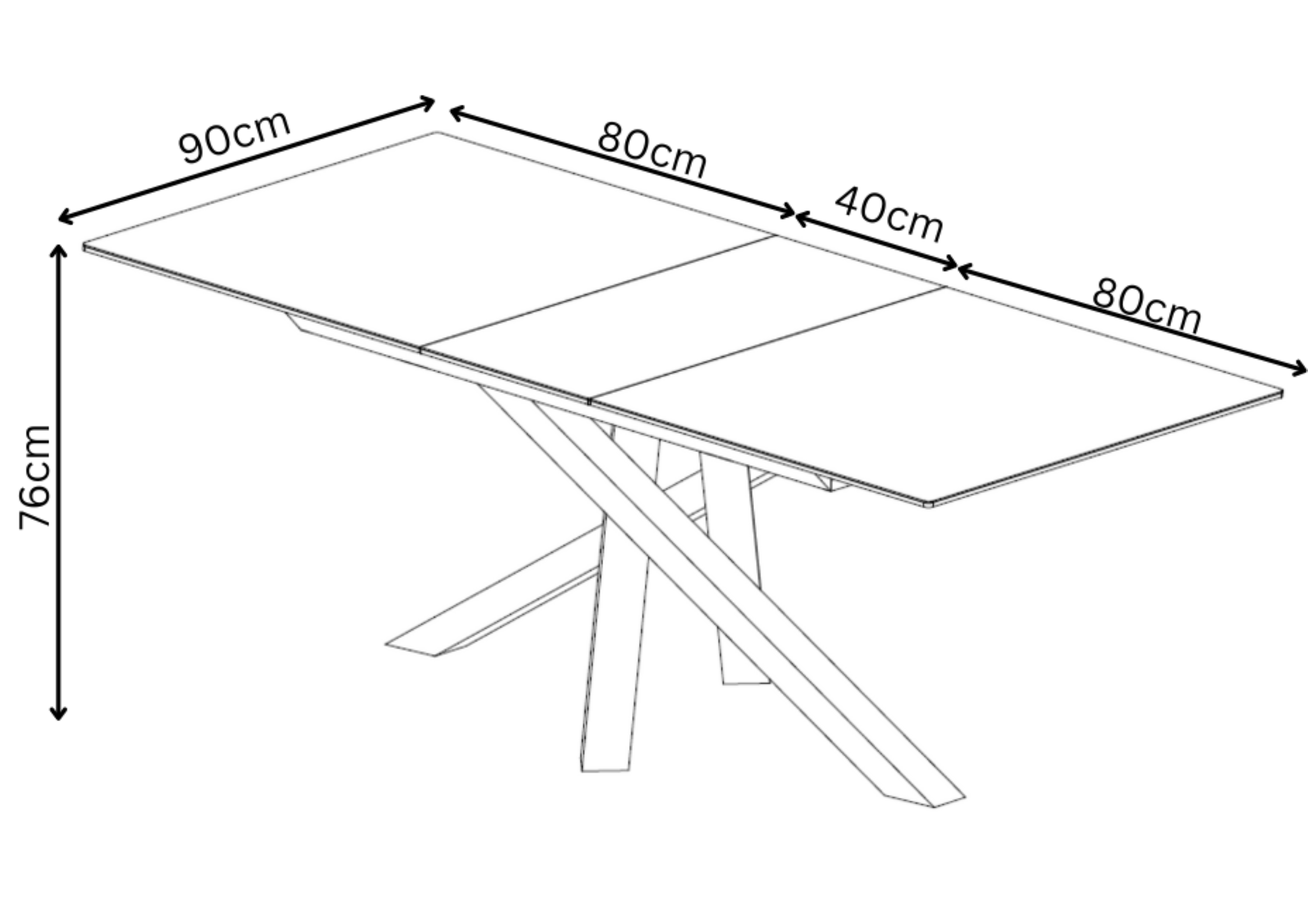 Brando 160-200cm Ceramic Auto-Rise Extending Dining Table