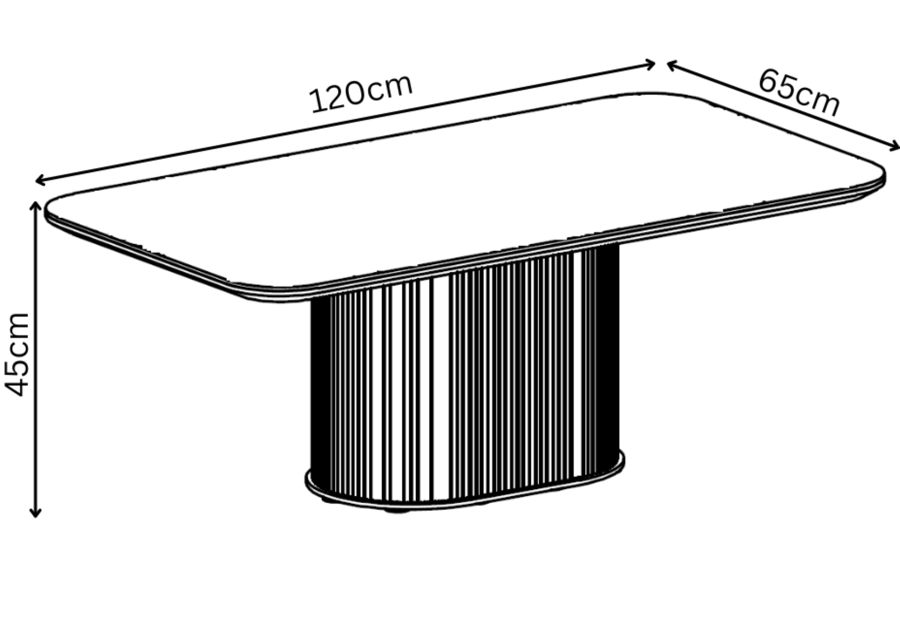 Roberto Gloss Grey Ceramic Coffee Table
