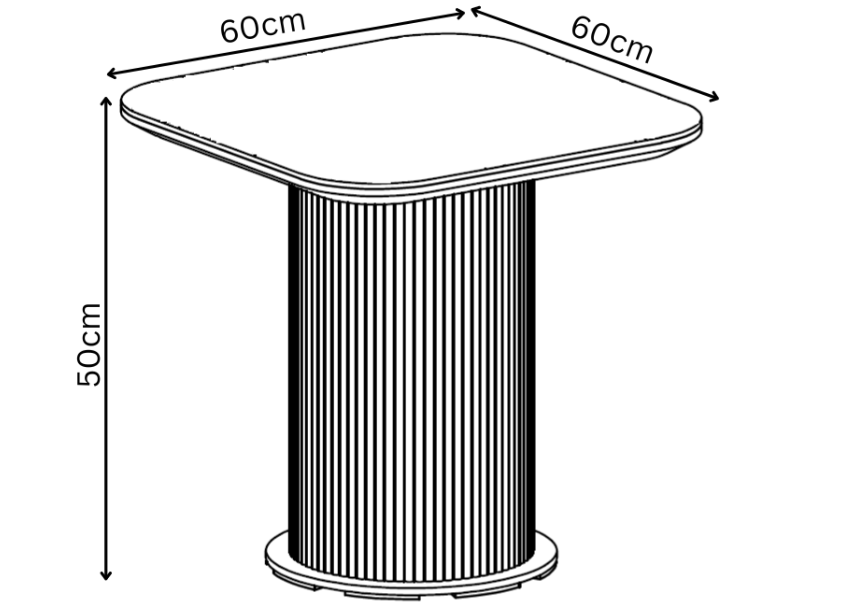 Roberto Gloss Grey Ceramic Side Table