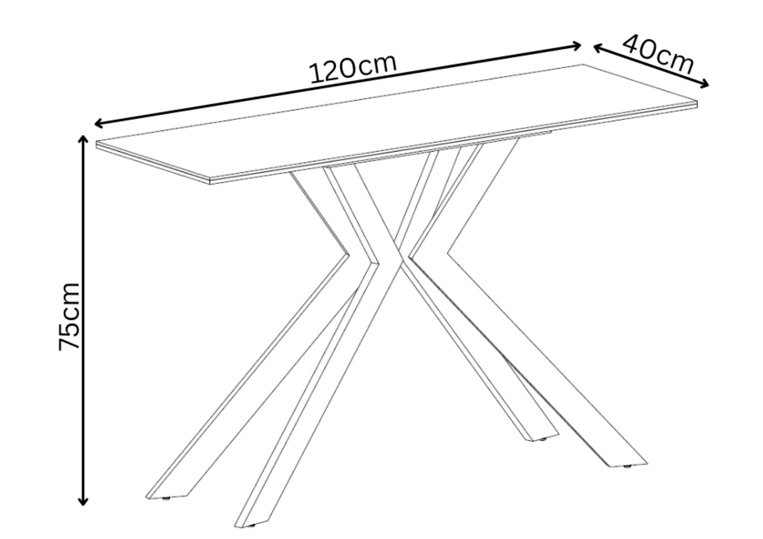 Azzaro Matte Grey Ceramic Console Table