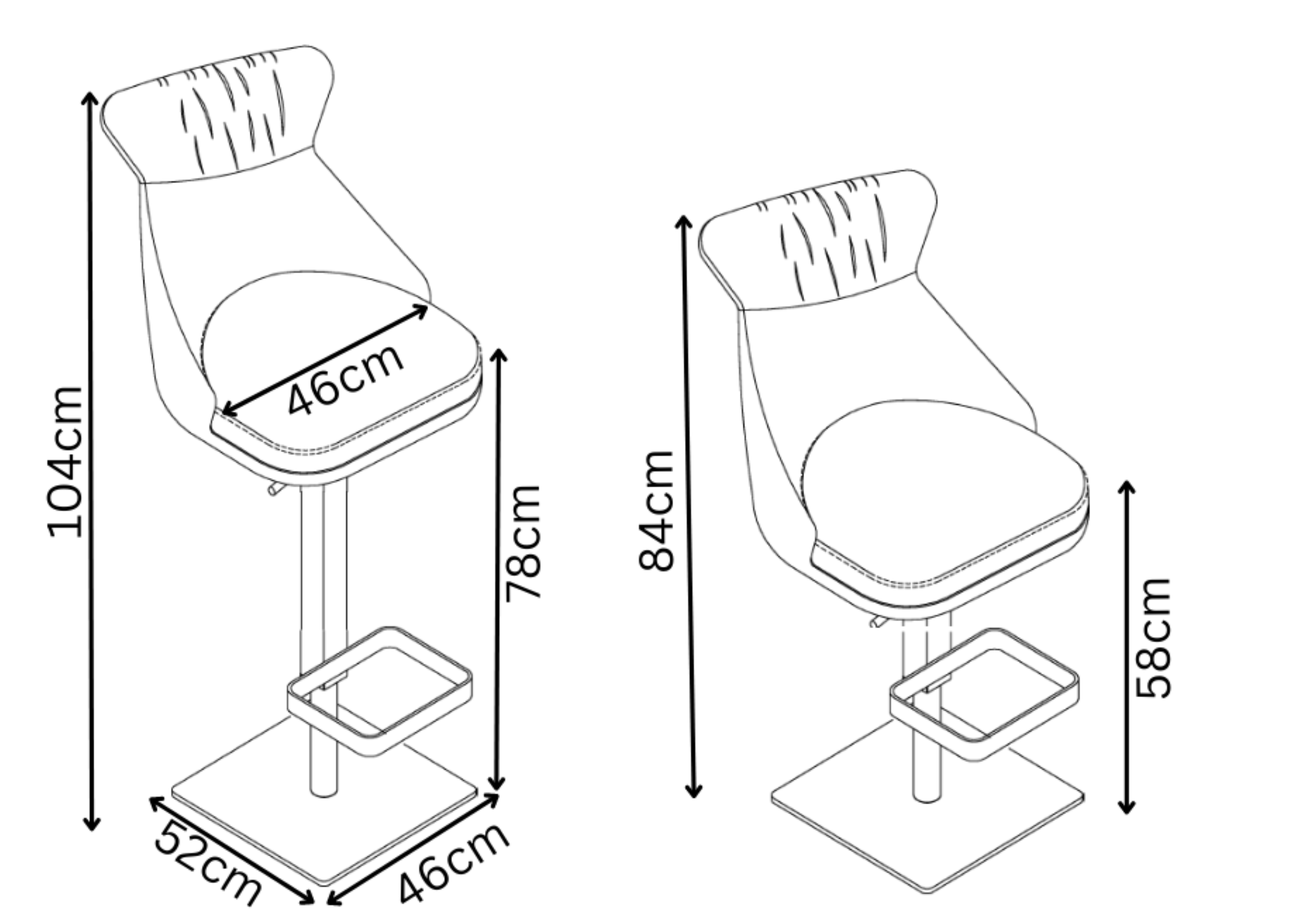 Sergio Faux Leather Bar Stool