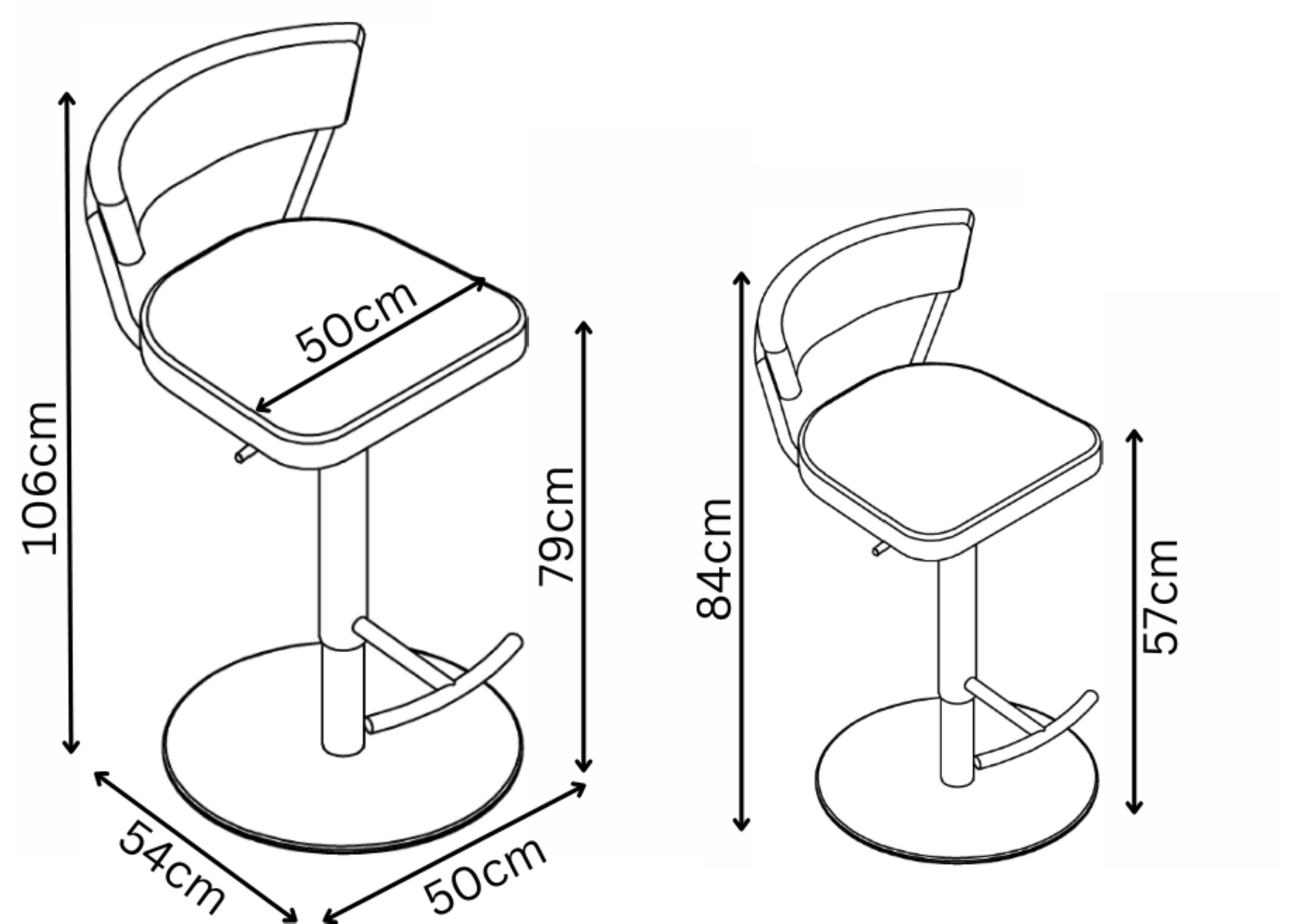 Gino Faux Leather Bar Stool