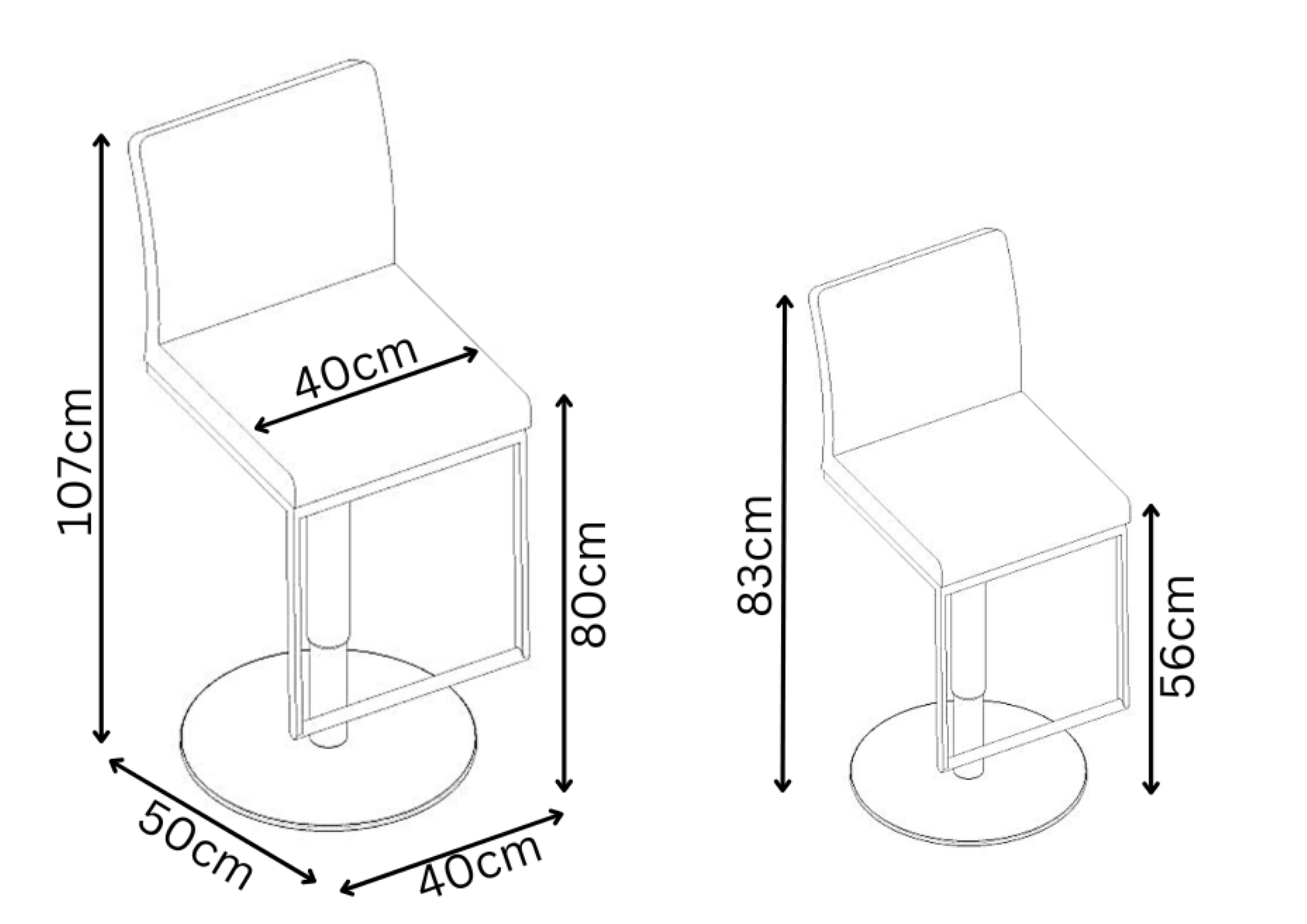 Enzo Faux Leather Bar Stool
