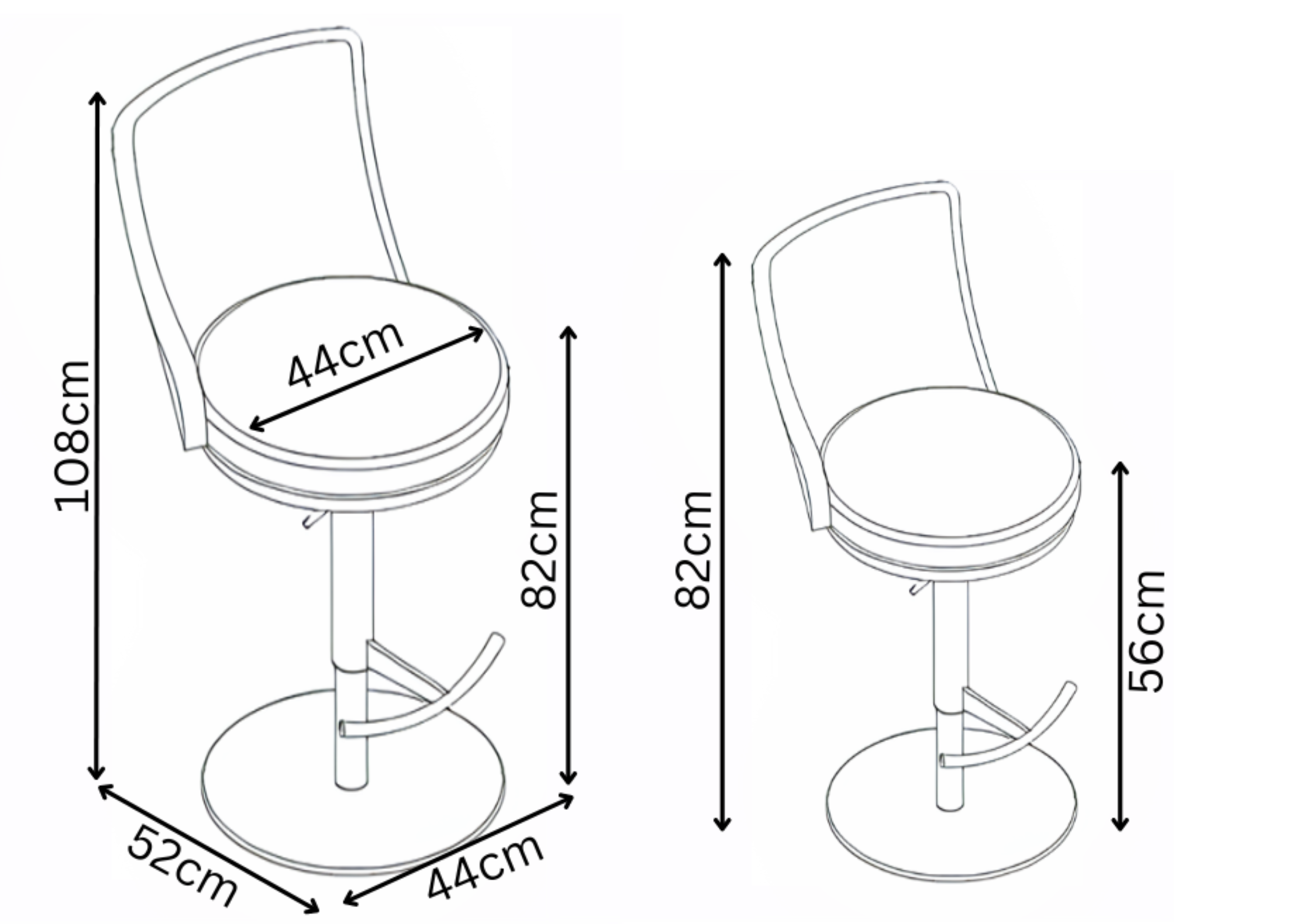 Bruno Faux Leather Bar Stool