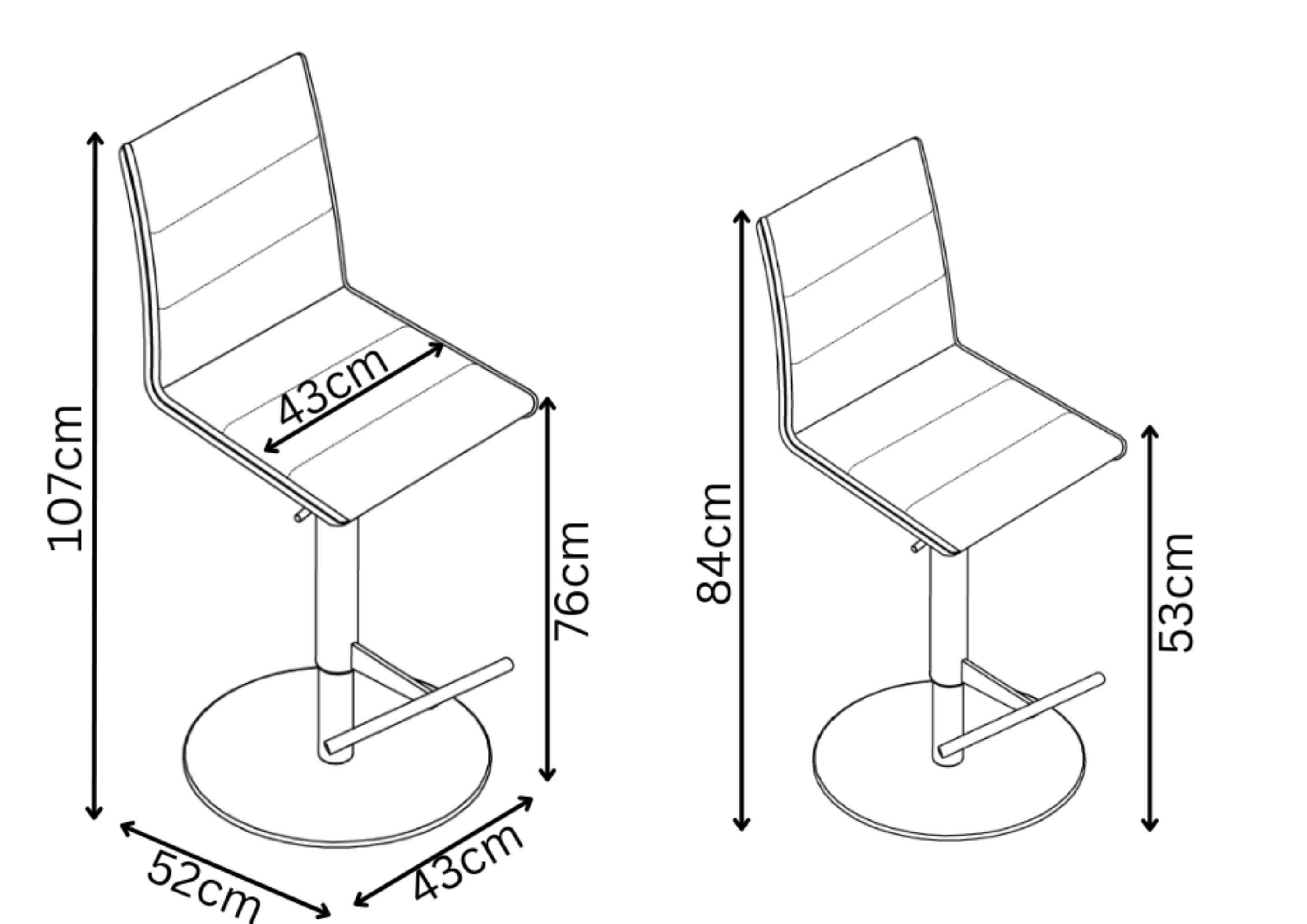 Riva Faux Leather Bar Stool