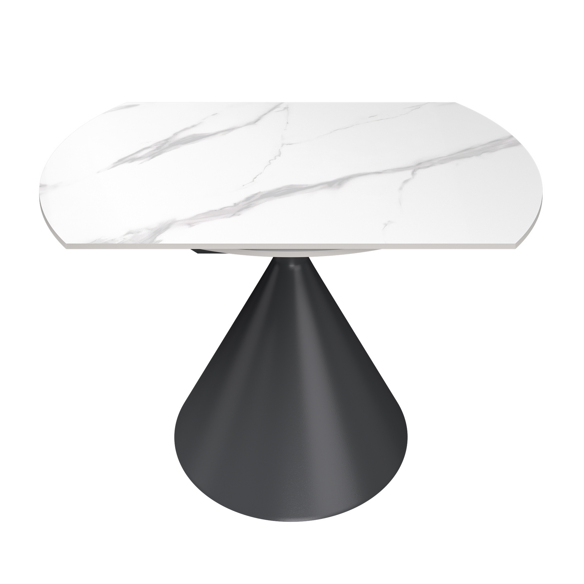 Alonso 135cm Round Ceramic Swivel Extending Dining Table