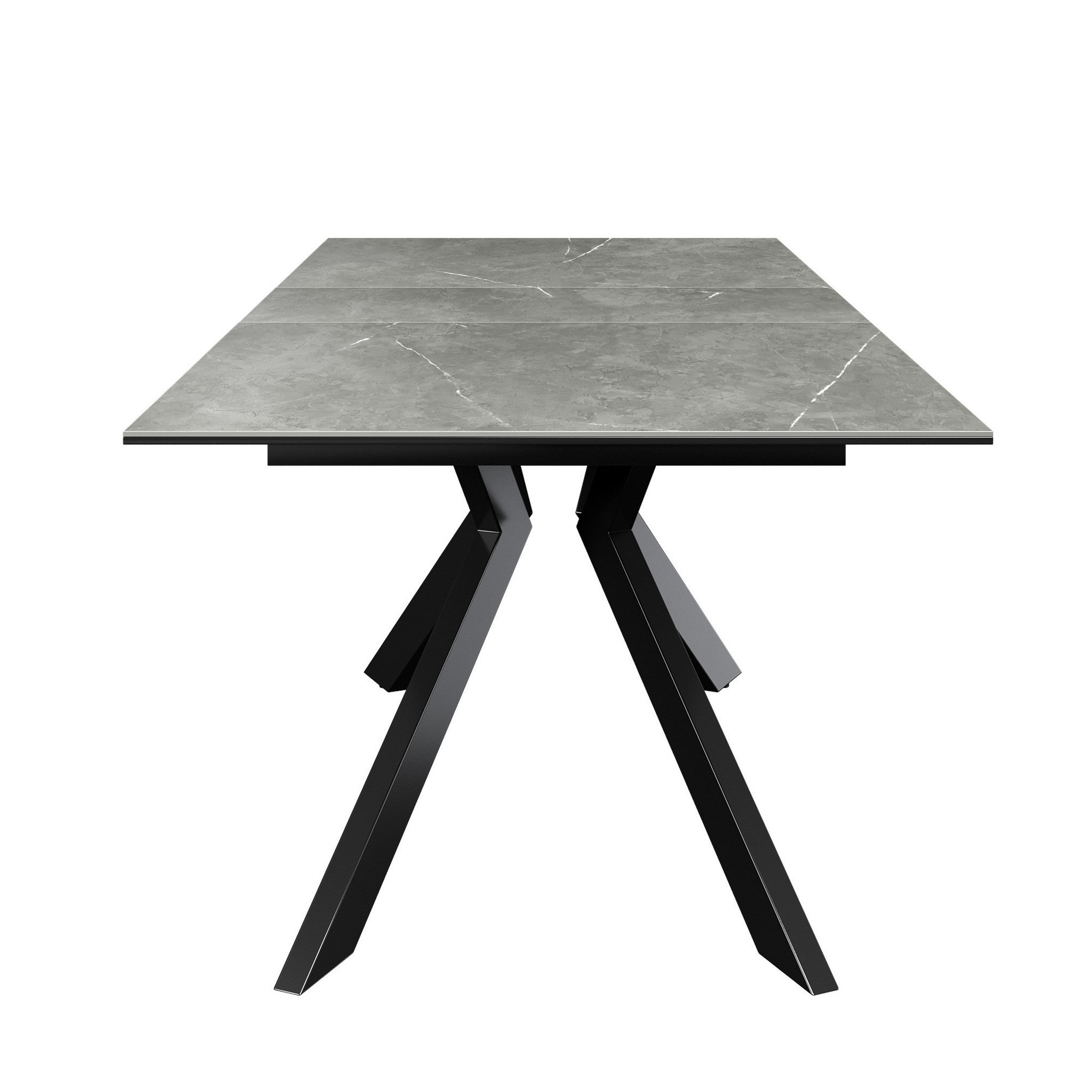 Azzaro 160-200cm Matte Grey Ceramic Auto-rise Extending Dining Table