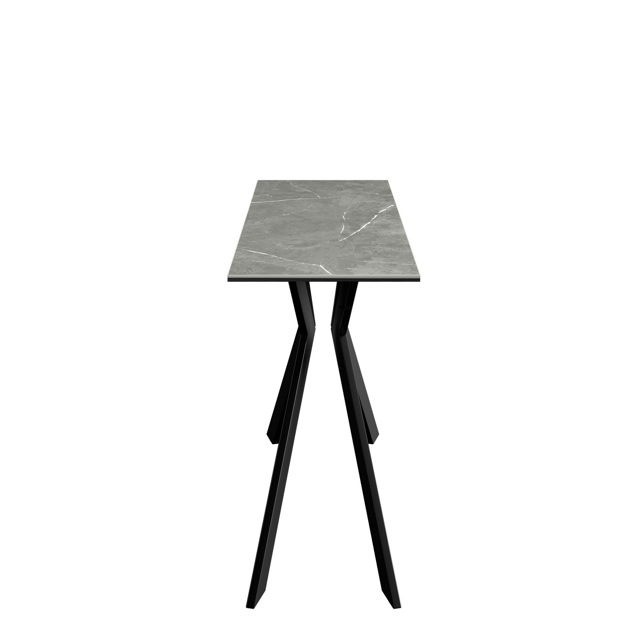 Azzaro Matte Grey Ceramic Console Table