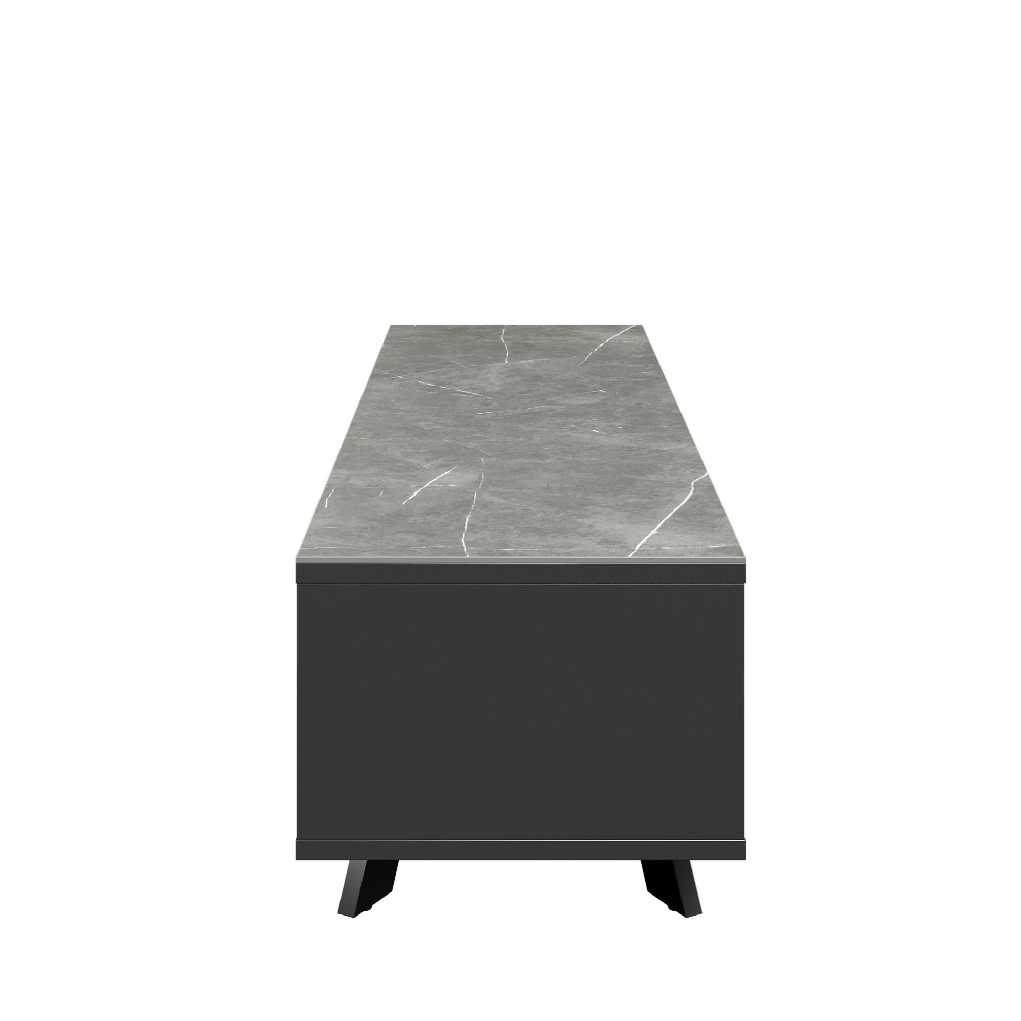 Azzaro Matte Grey Ceramic TV Unit