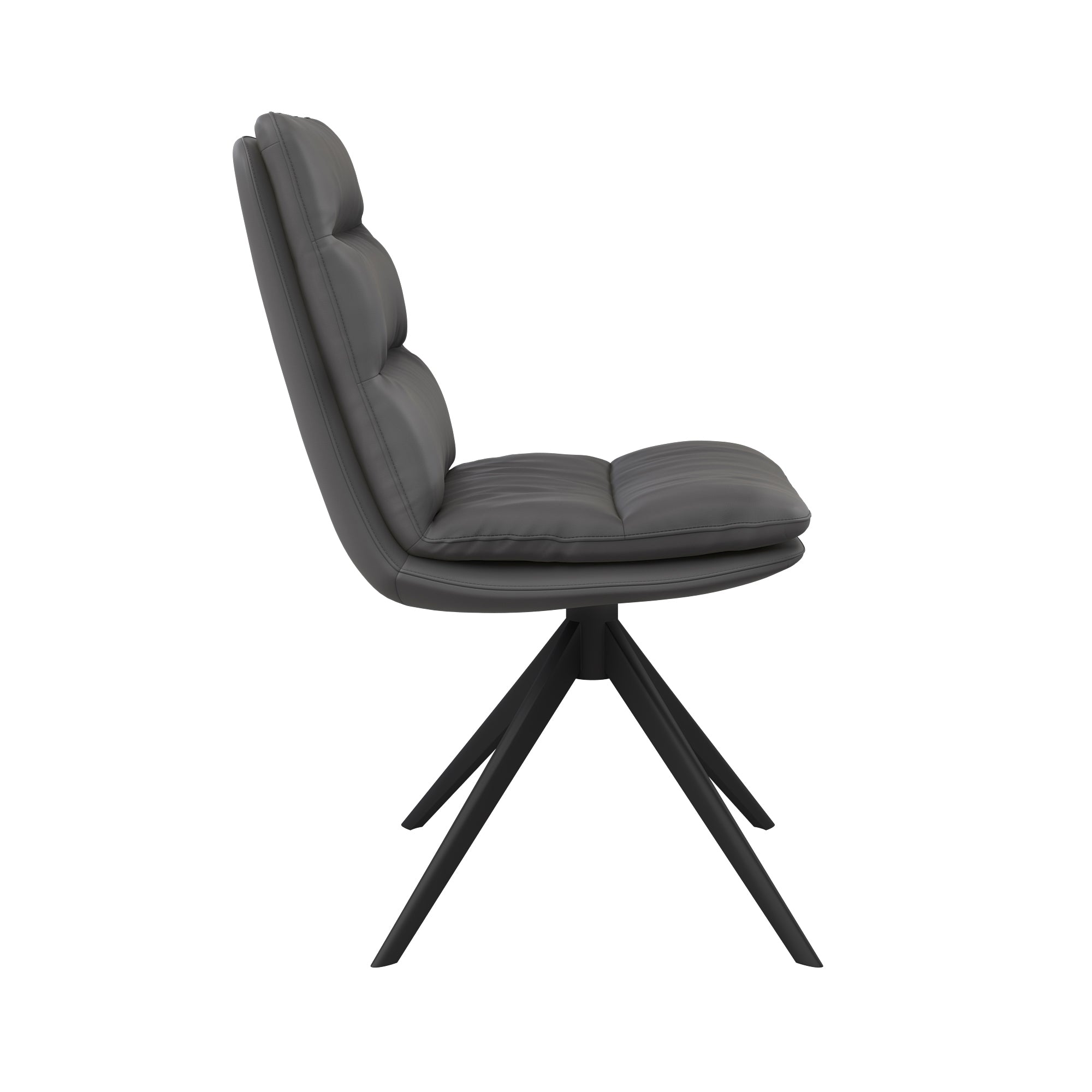 Bari Faux Leather Swivel Dining Chair