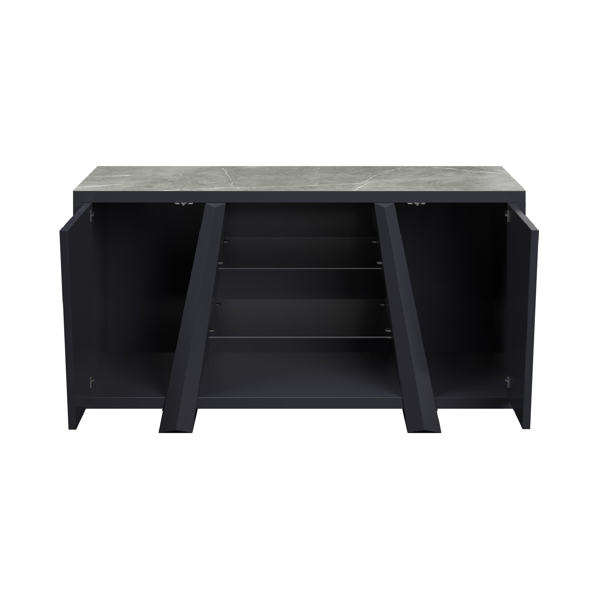 Brando Matte Grey Ceramic Sideboard