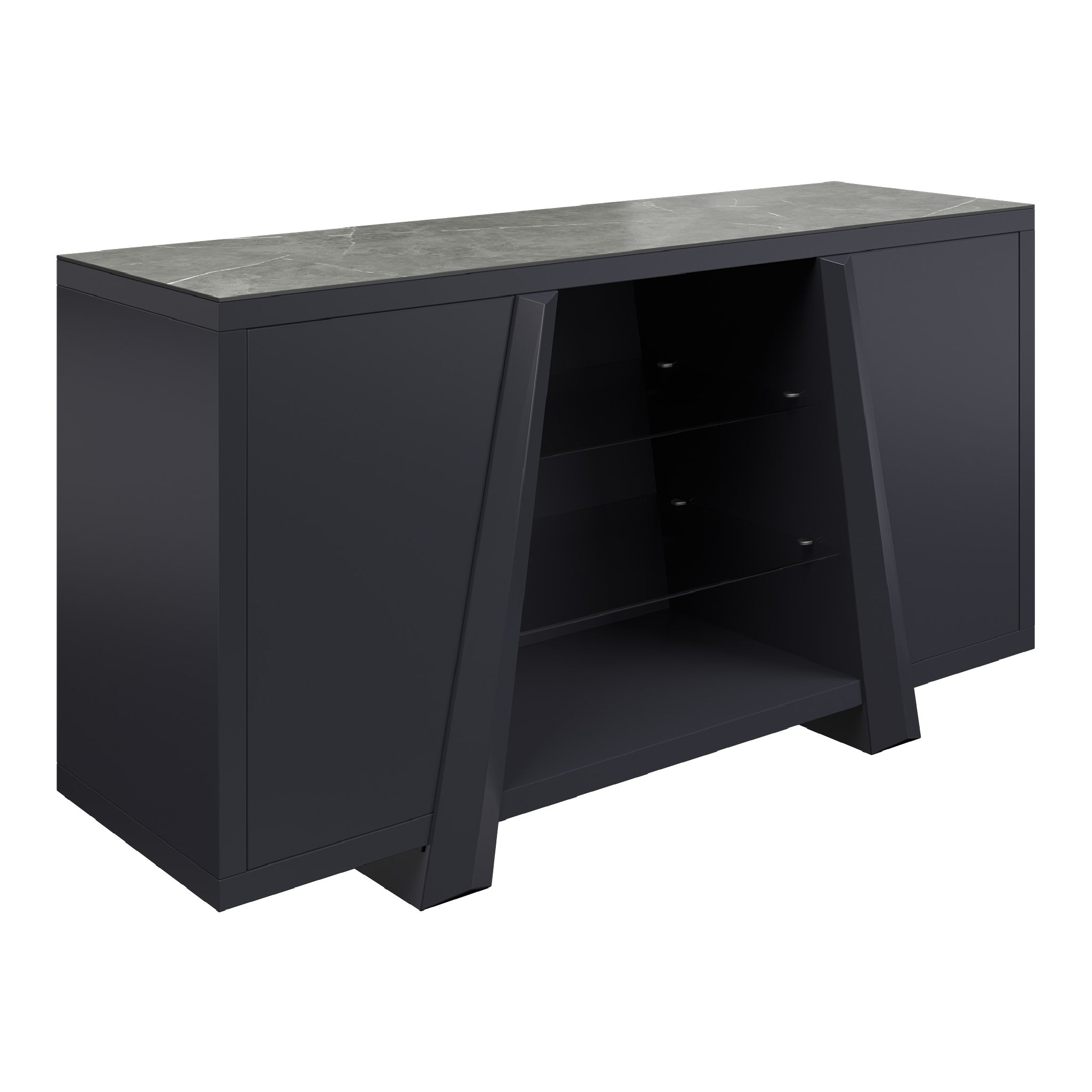 Brando Matte Grey Ceramic Sideboard