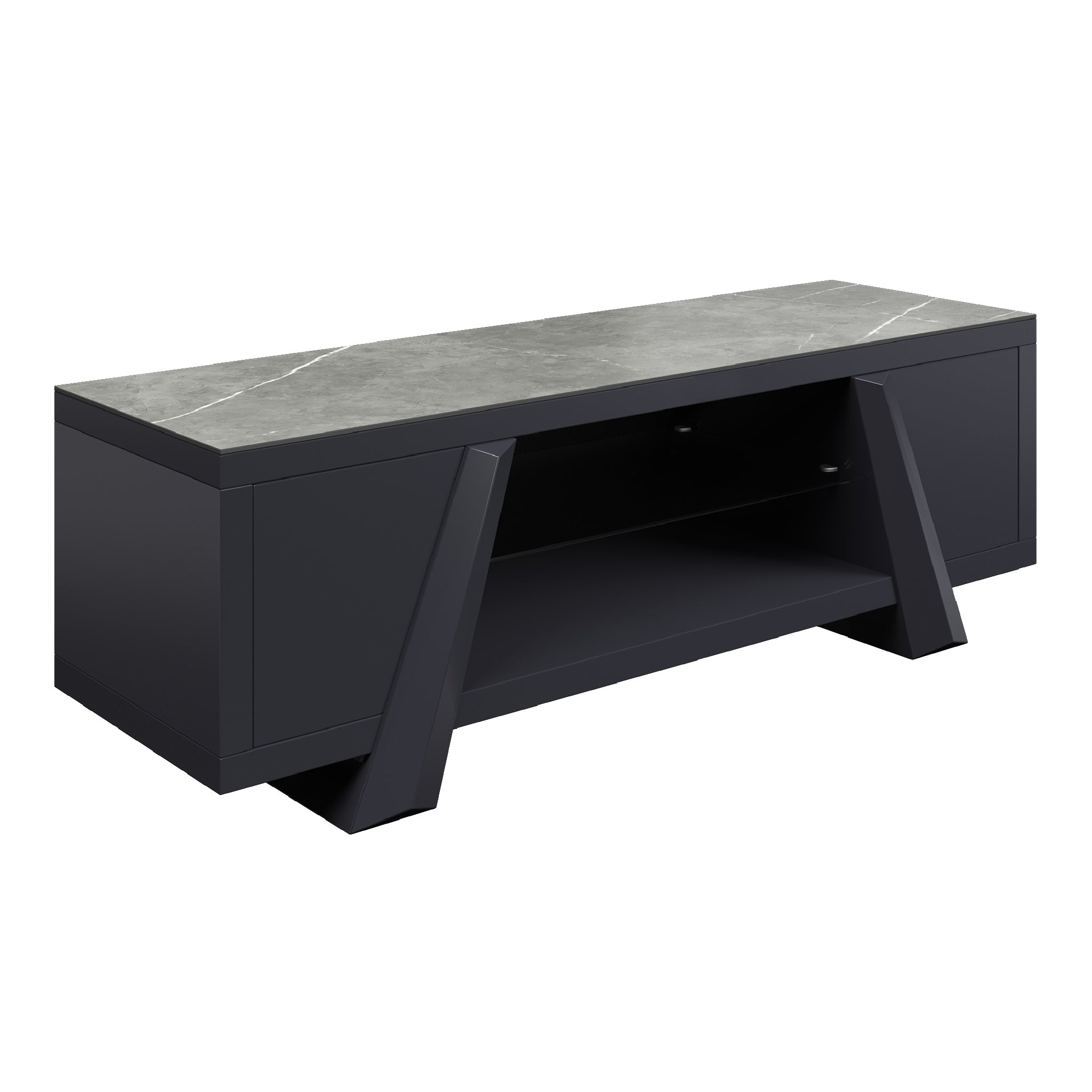 Brando Matte Grey Ceramic TV Unit