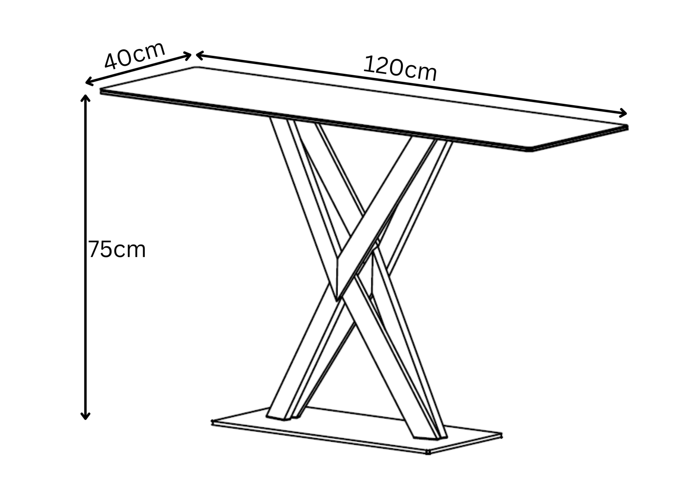Kenzo White Gloss Ceramic Console Table