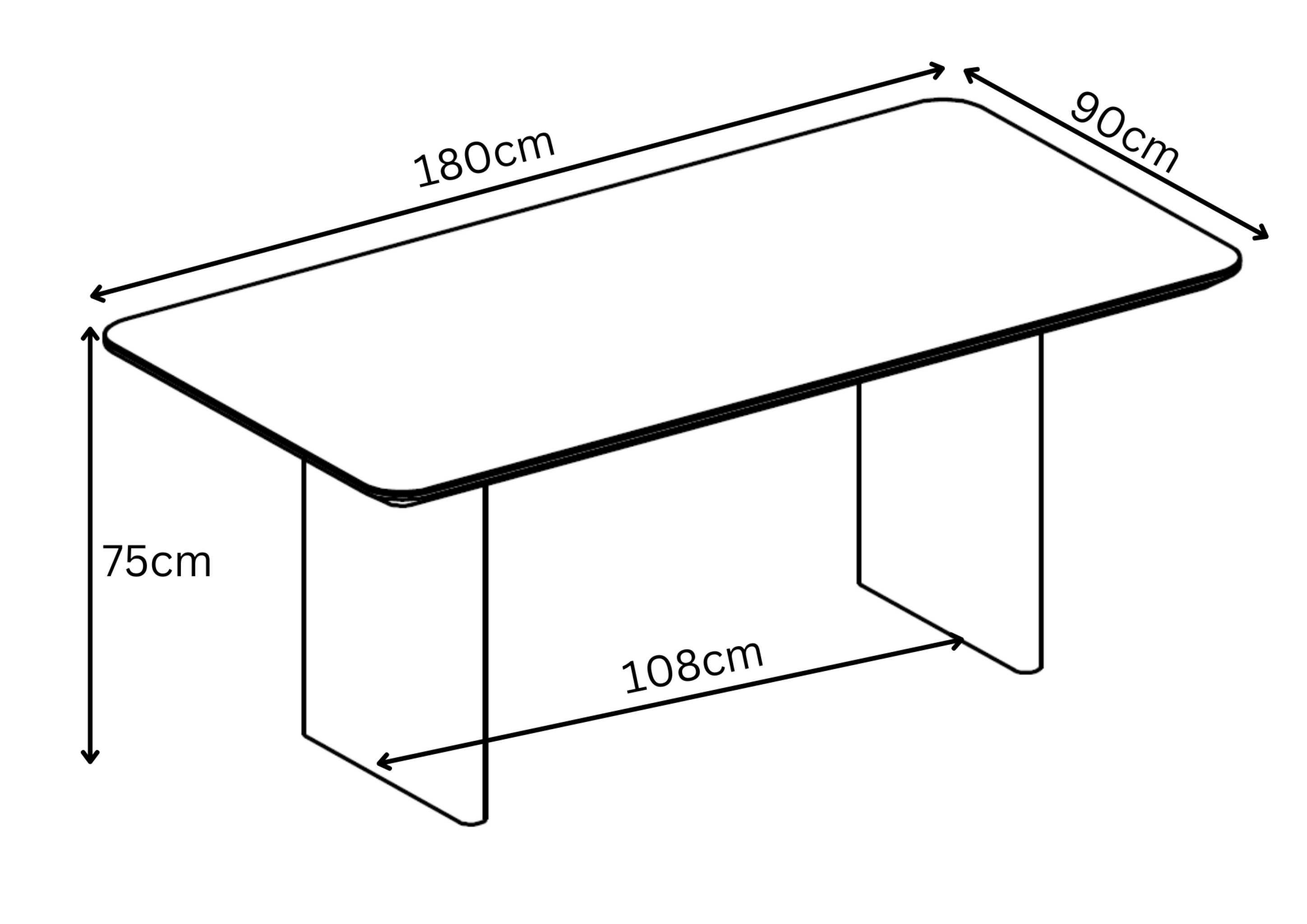 Milano 180cm Gloss White Ceramic Dining Table
