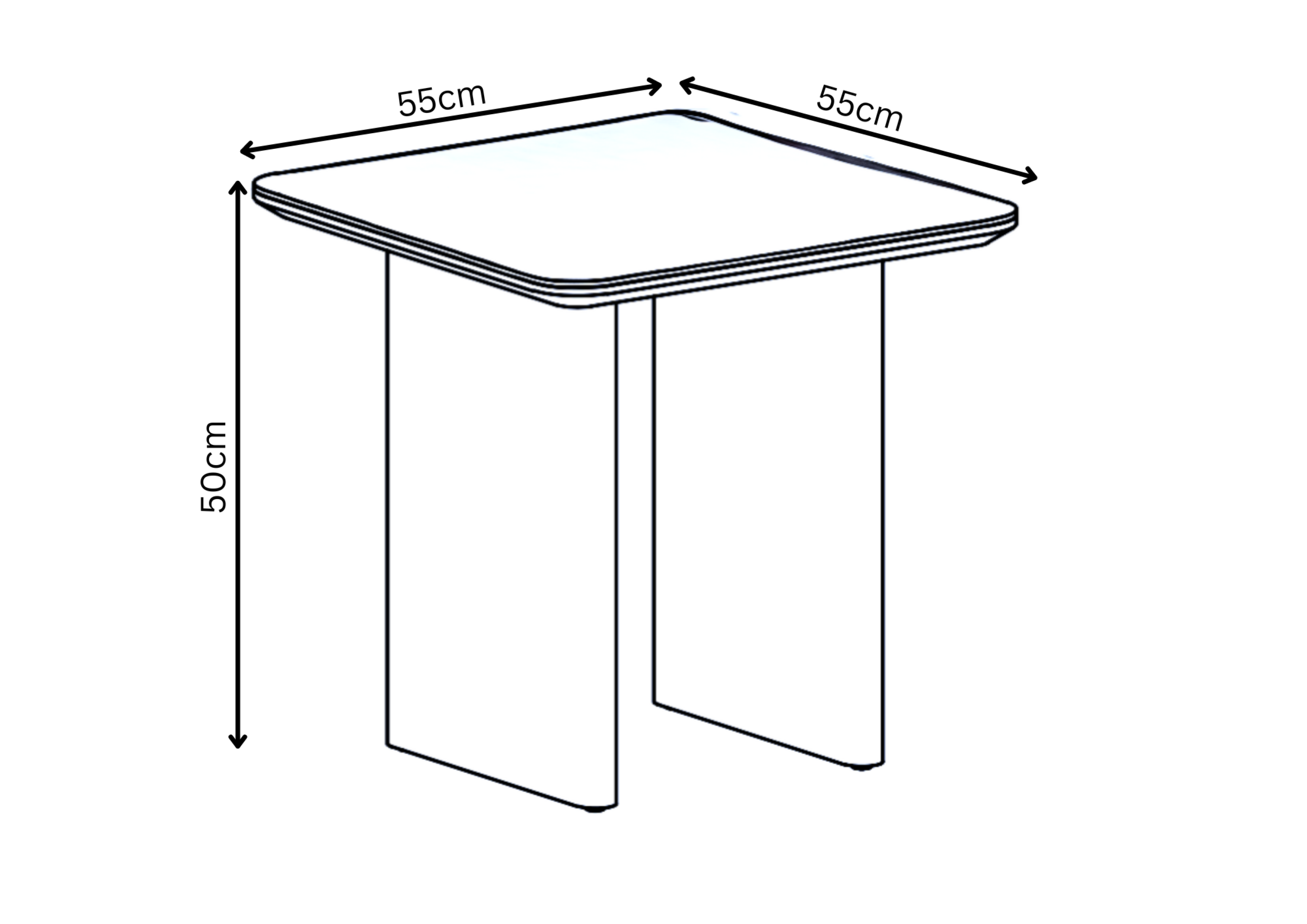 Milano Gloss White Ceramic Side Table